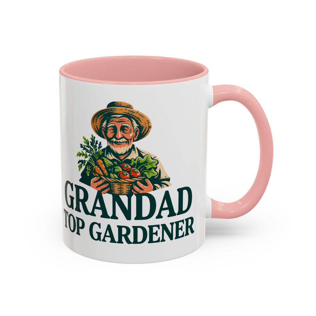 Grandad Top Gardener Accent Coffee Mug — 11/15oz Gift for Gardeners