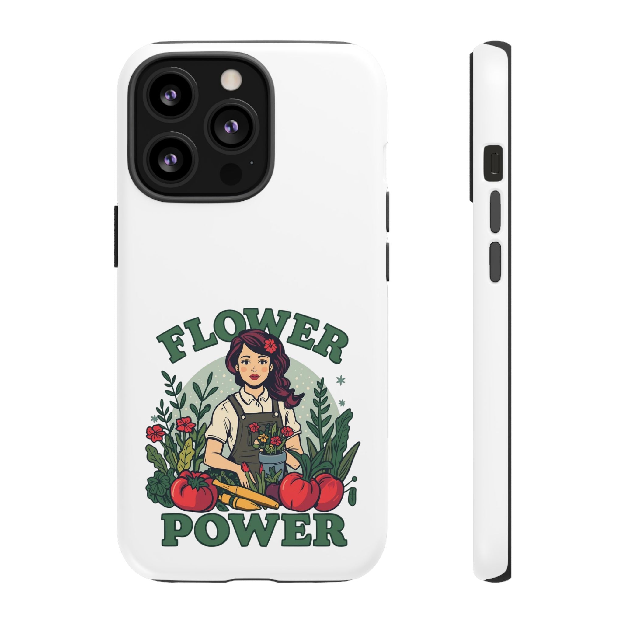 Phone Case - 'Flower Power' Retro Gardener Floral Protective Case