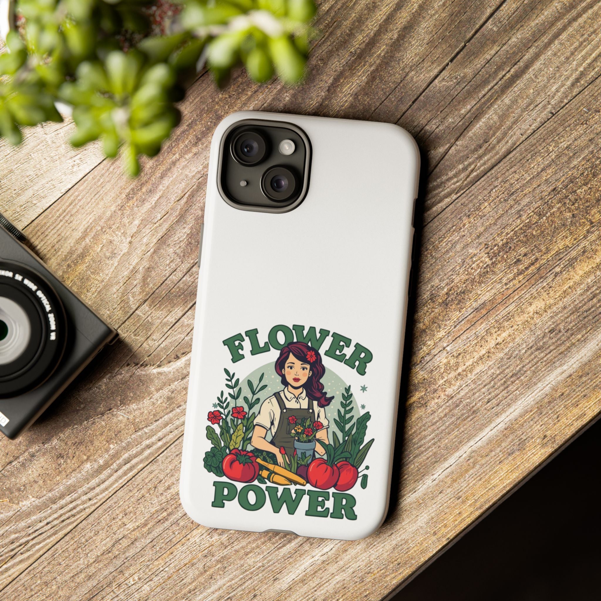Phone Case - 'Flower Power' Retro Gardener Floral Protective Case