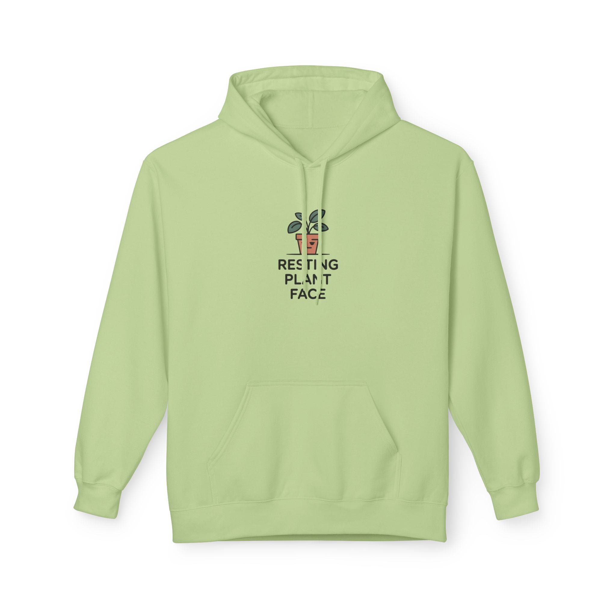 Resting Plant Face Hoodie — Cute Plant Lover Graphic Pullover