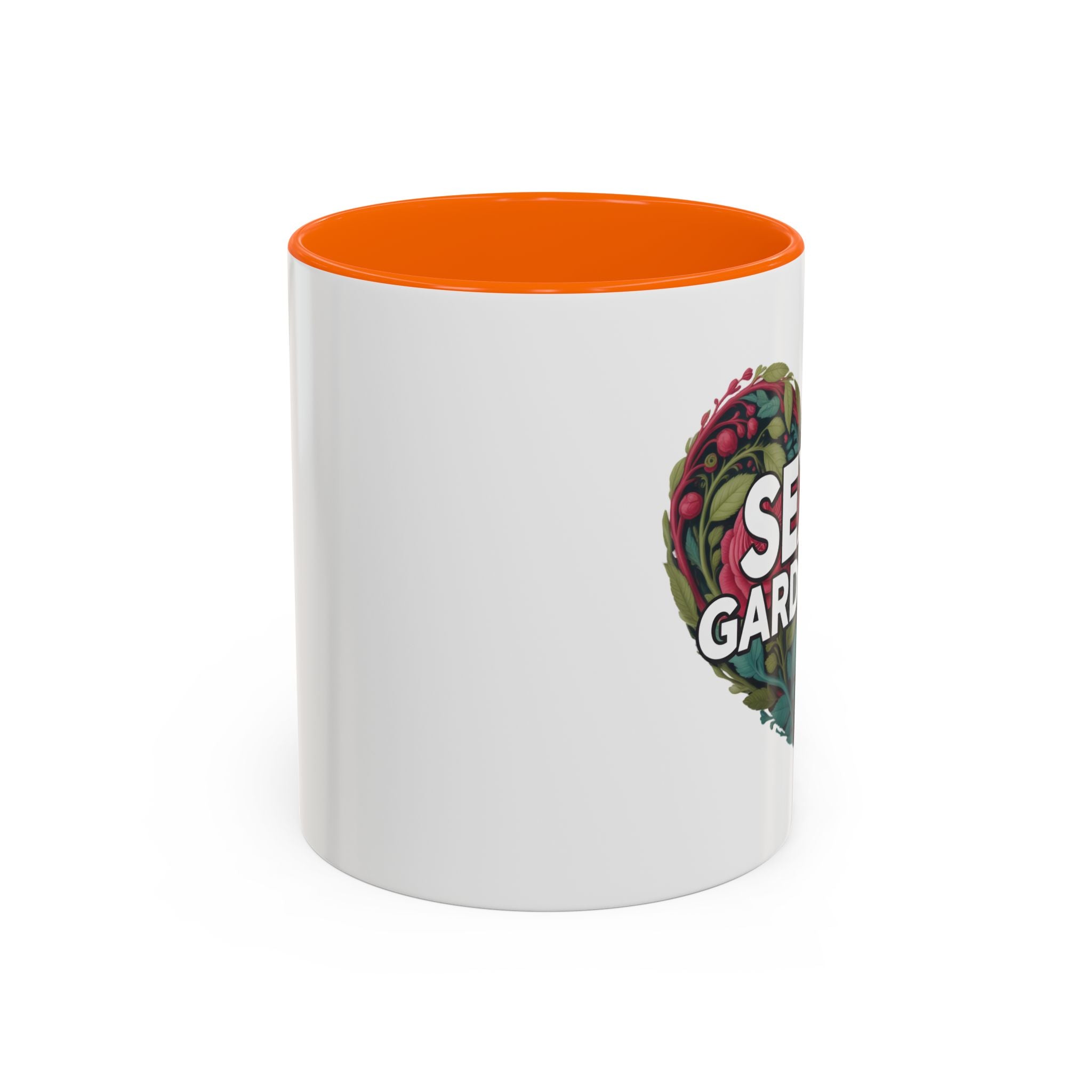 Sexy Gardener Accent Coffee Mug – Floral Heart Gardening Gift (11/15oz)