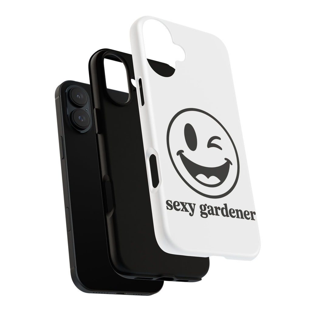 Phone Case — Winking Smiley “sexy gardener” Graphic