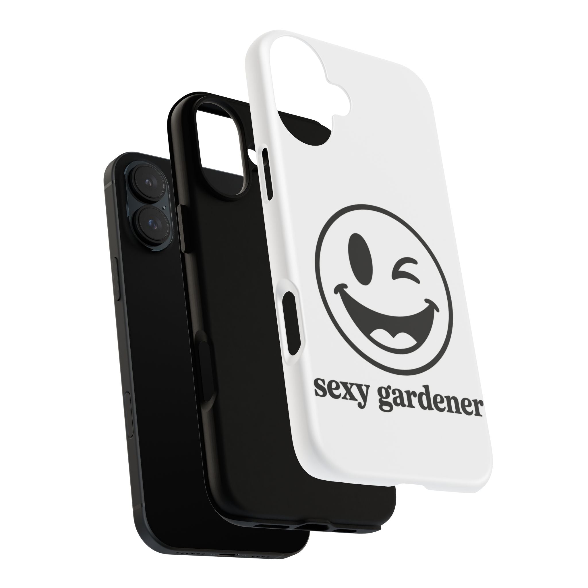 Phone Case — Winking Smiley “sexy gardener” Graphic