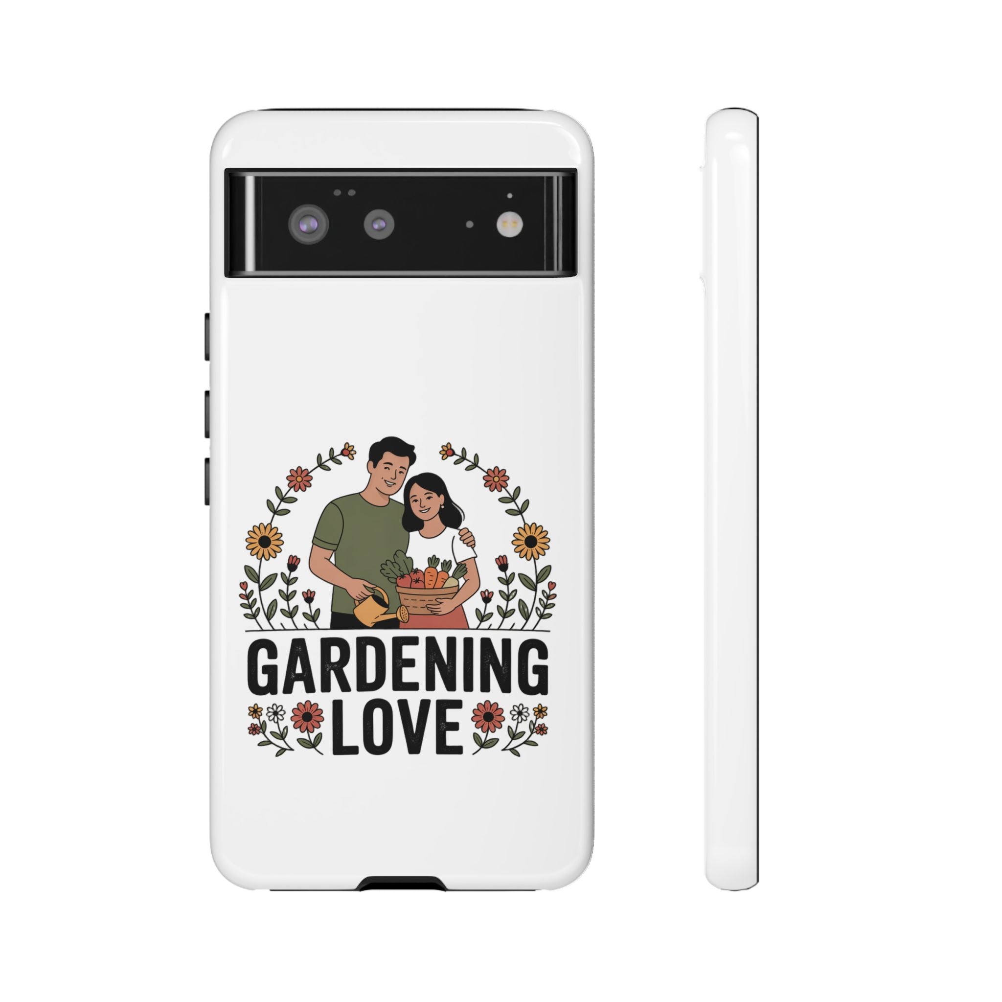 Gardening Love Phone Case — Floral Couple Protective Phone Cover