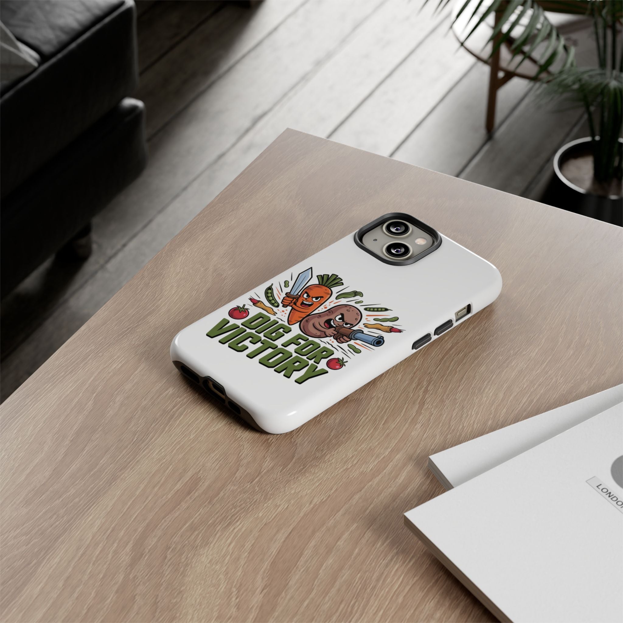 Phone Case — 'Dig For Victory' Veggie Combat Garden Design