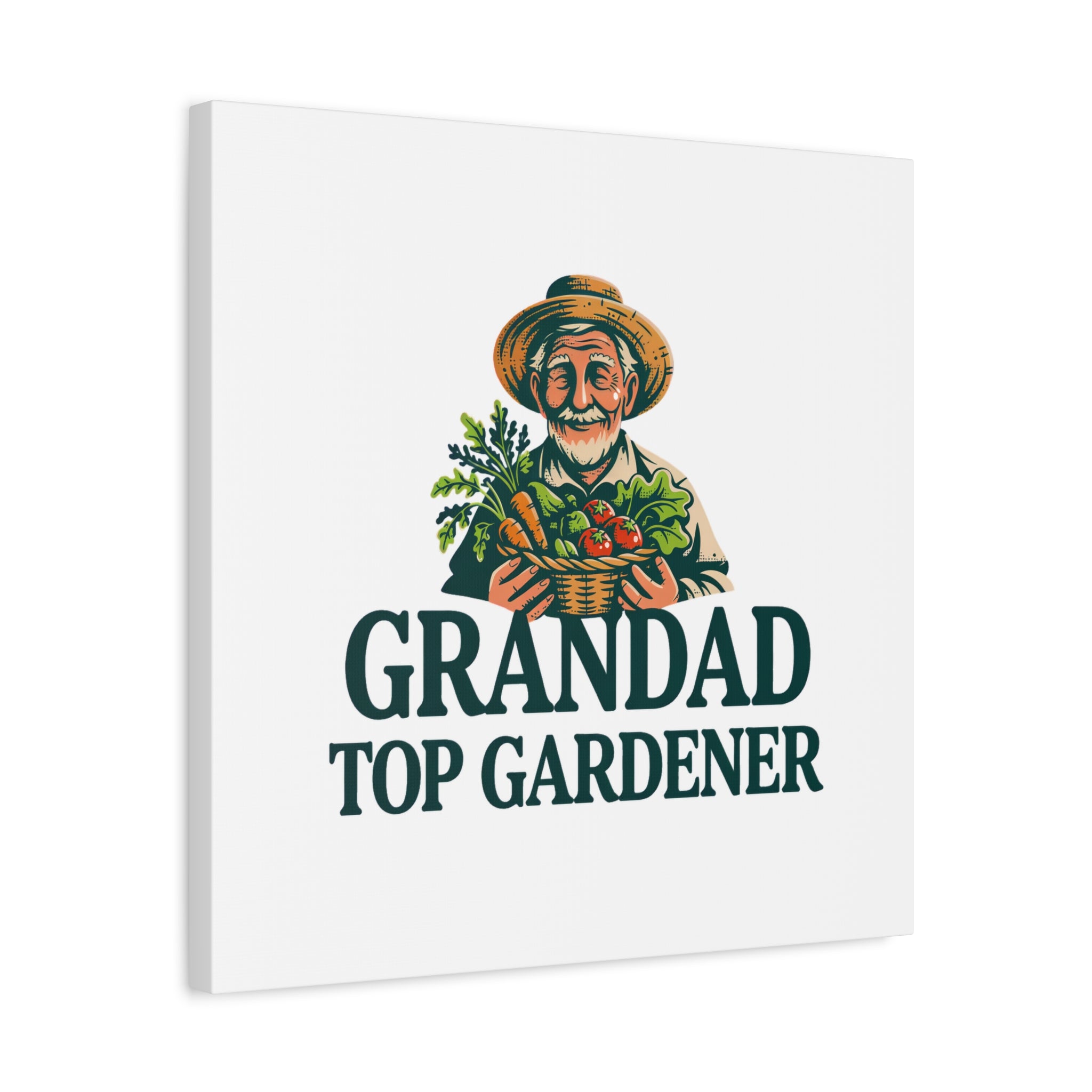Grandad Top Gardener Canvas – Stretched Matte Wall Art