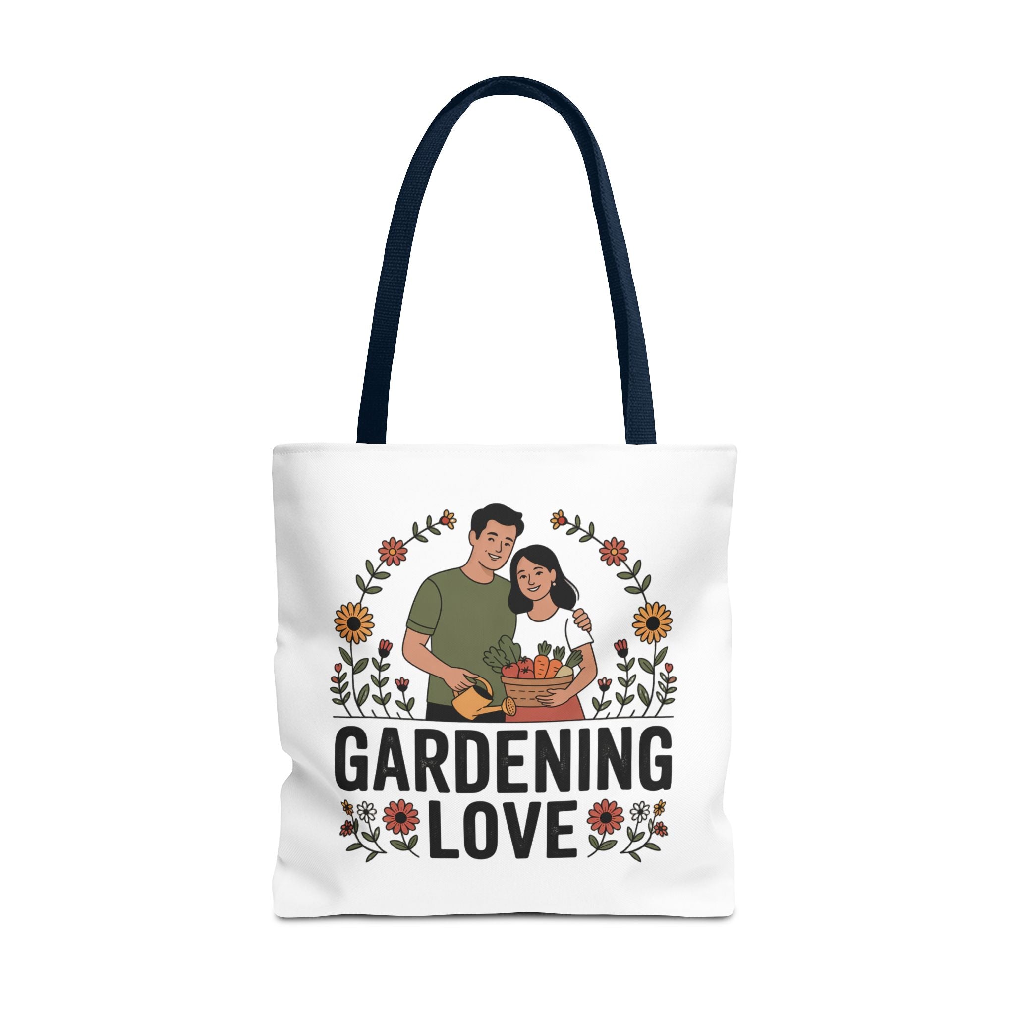 Gardening Love Tote Bag — Floral Couples Gardeners Market Bag
