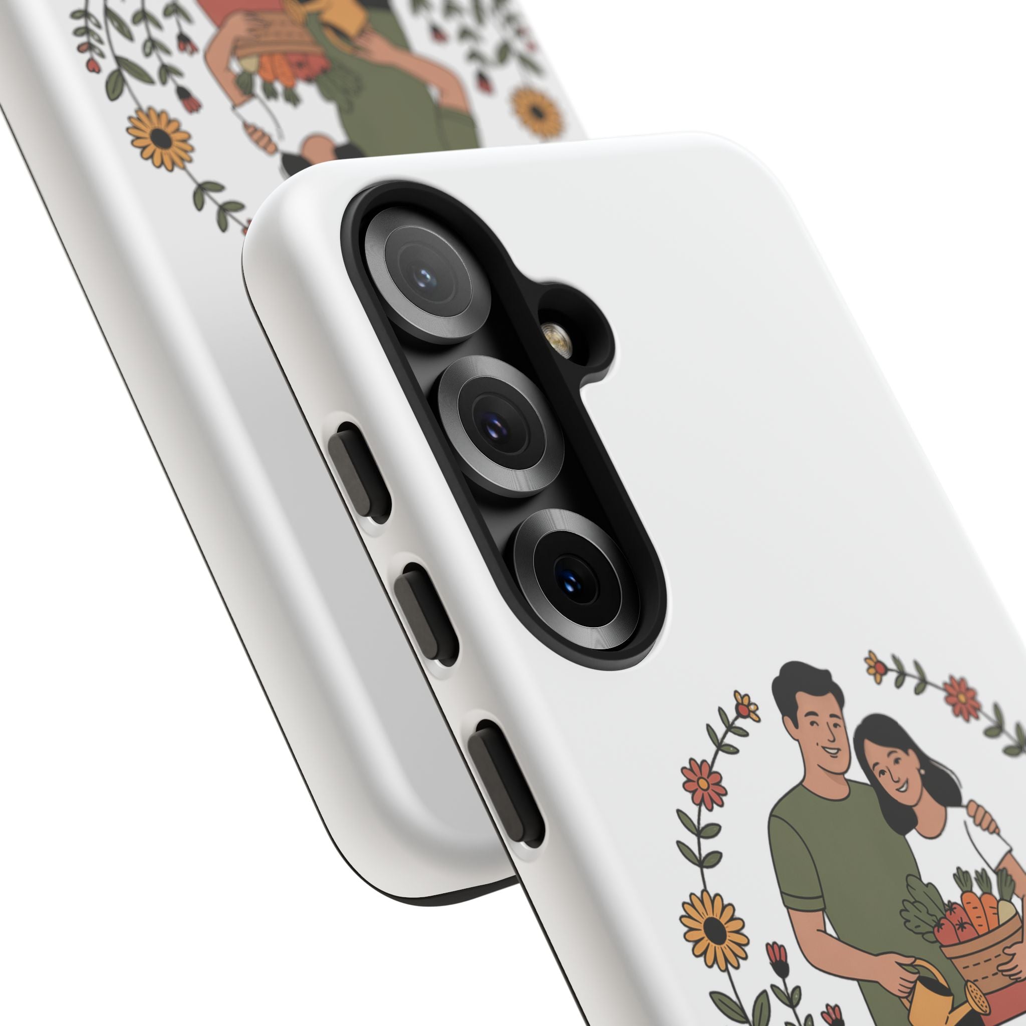 Gardening Love Phone Case — Floral Couple Protective Phone Cover