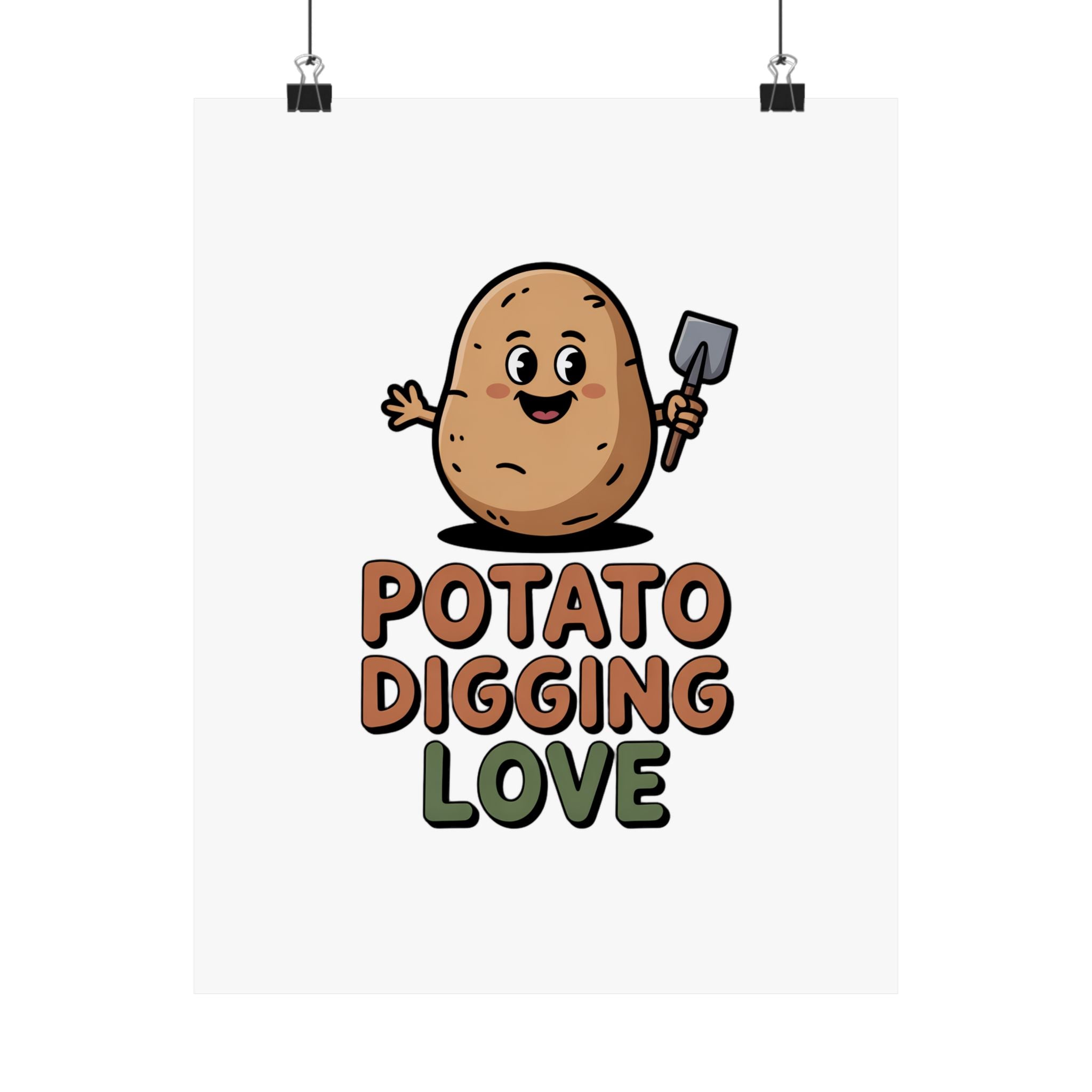 Potato Digging Love Poster — Cute Gardening Wall Art for Gardeners & Veggie Lovers