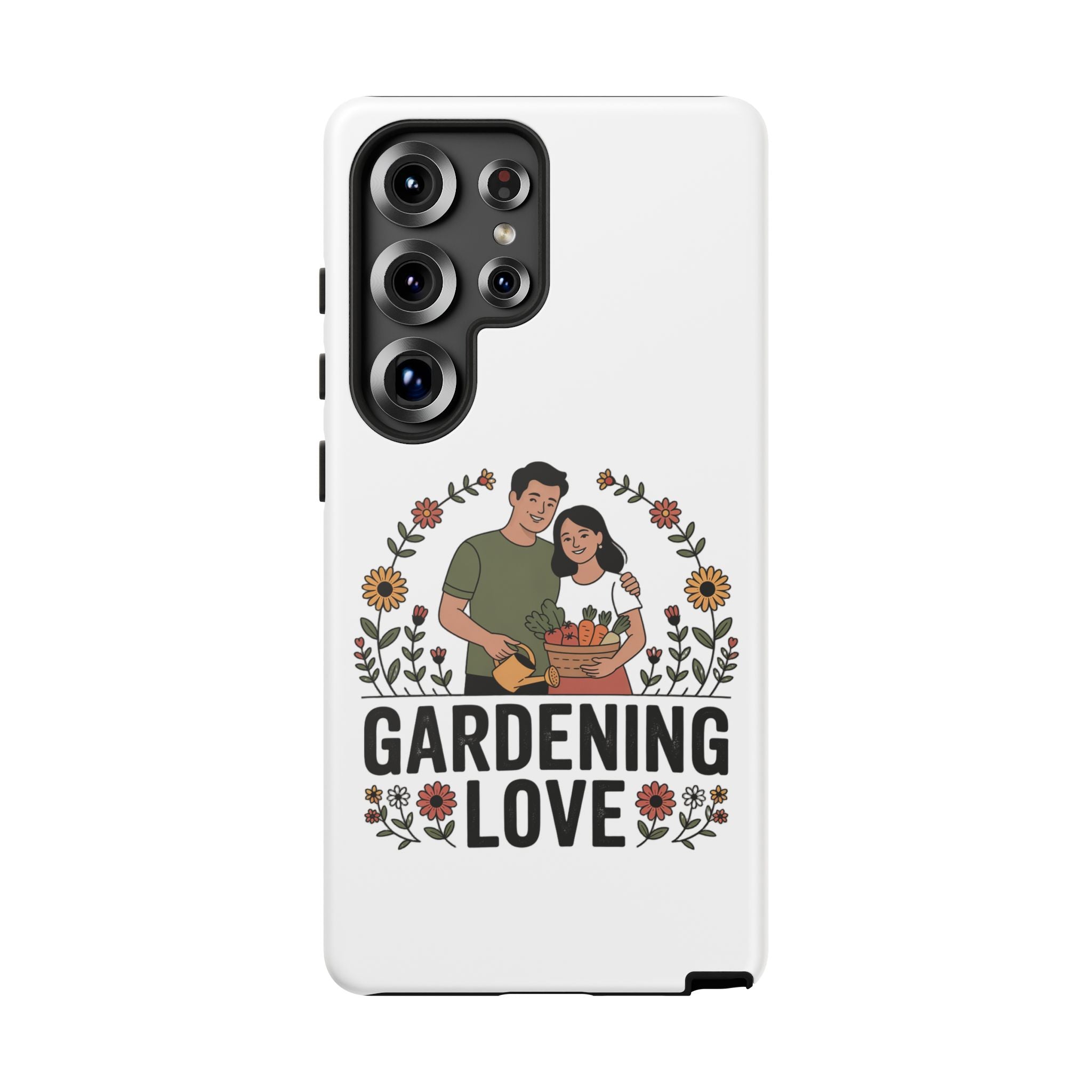 Gardening Love Phone Case — Floral Couple Protective Phone Cover