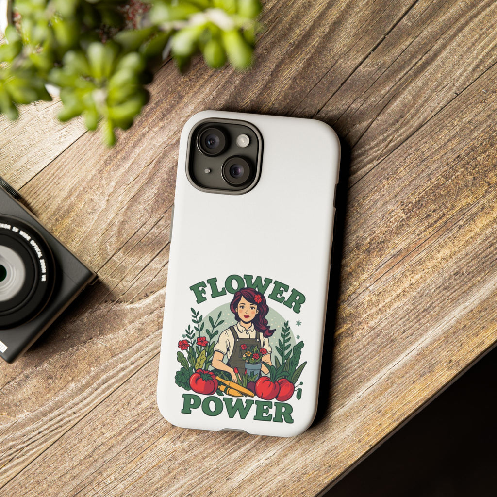 Phone Case - 'Flower Power' Retro Gardener Floral Protective Case