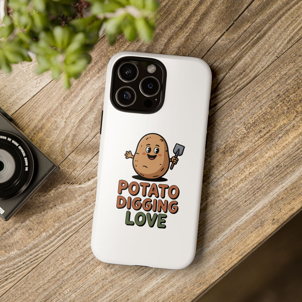 Phone Case — "Potato Digging Love" Cute Gardening Cartoon Protective Cover
