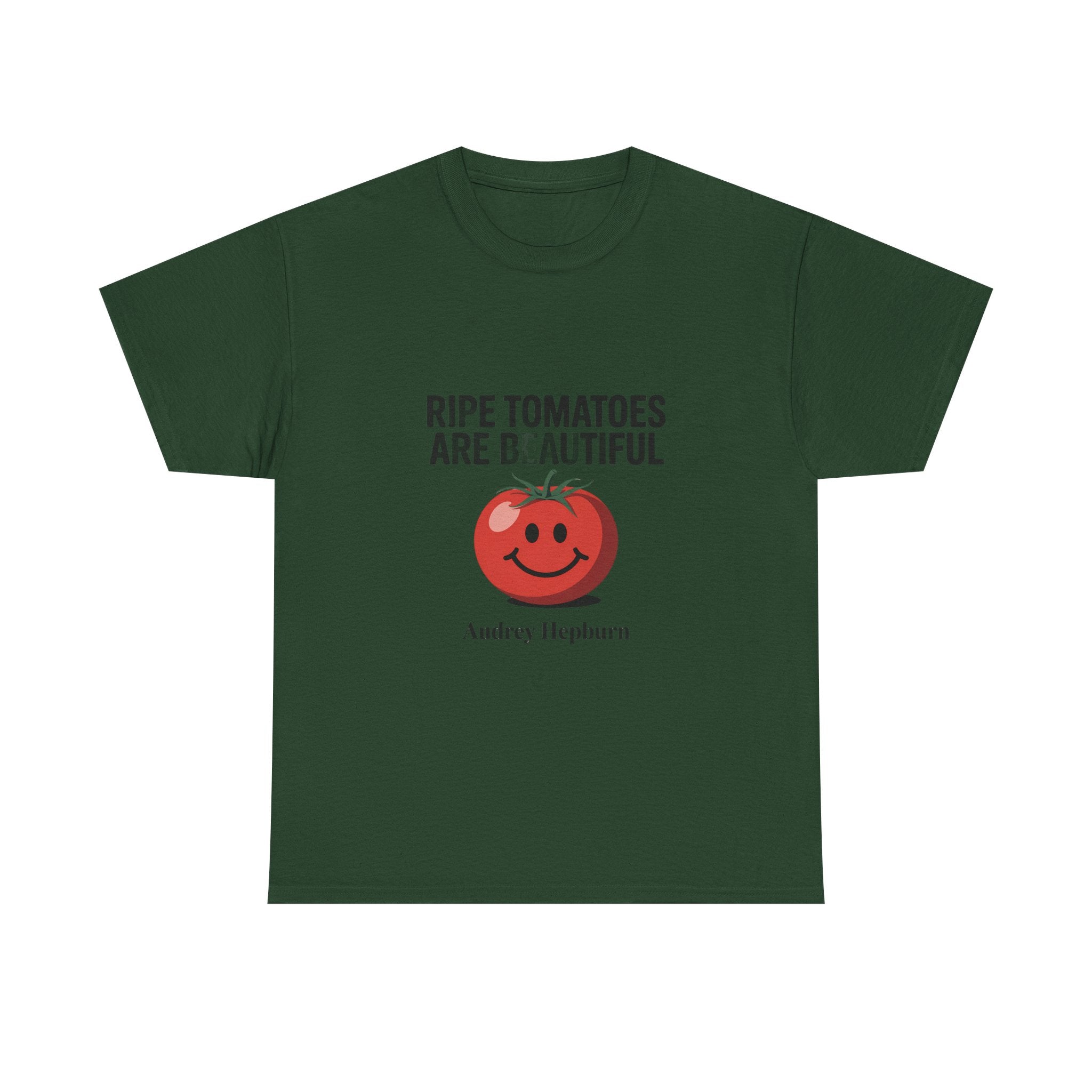 Tomato Smile Graphic Tee — "Ripe Tomatoes Are B.Autiful" Audrey Hepburn Quote