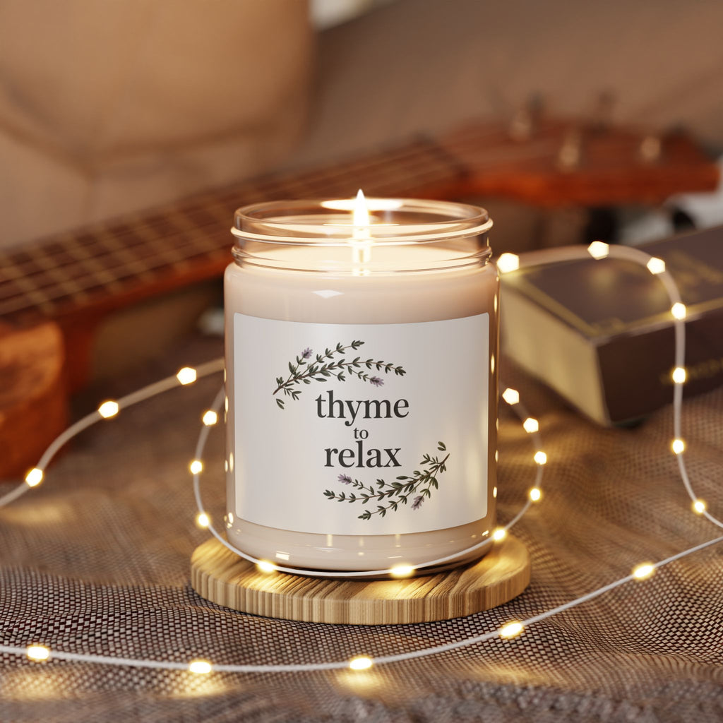 Thyme to Relax Soy Candle — 9oz Scented Aromatherapy Candle
