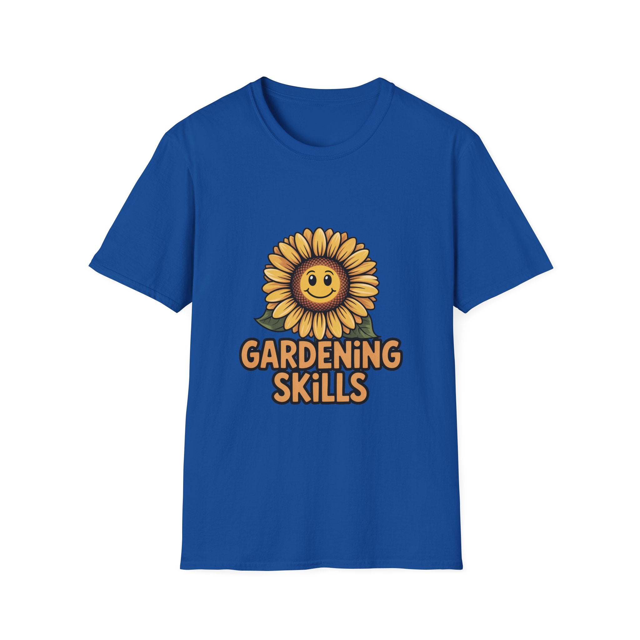Gardening Skills T-Shirt — Cute Smiling Sunflower Garden Tee