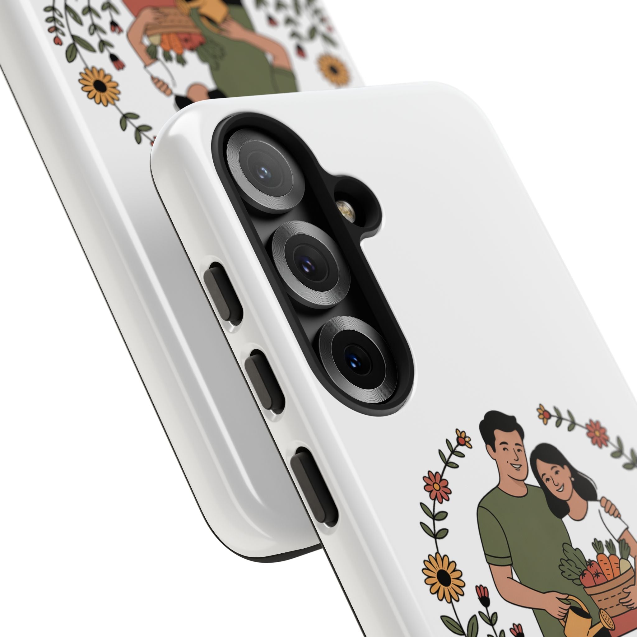 Gardening Love Phone Case — Floral Couple Protective Phone Cover