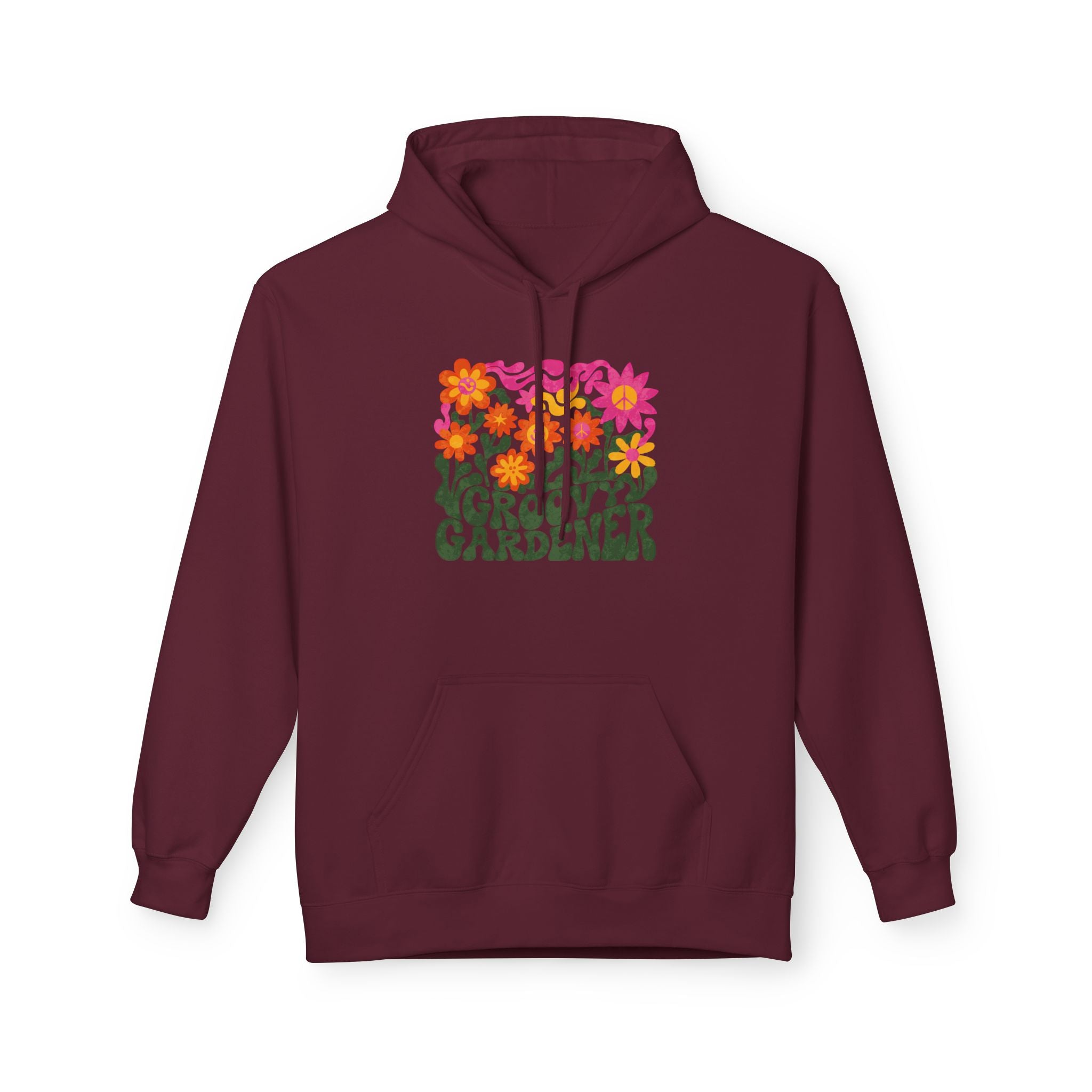 Gardener Hoodie – Retro Floral “Groovy Gardener” Pullover