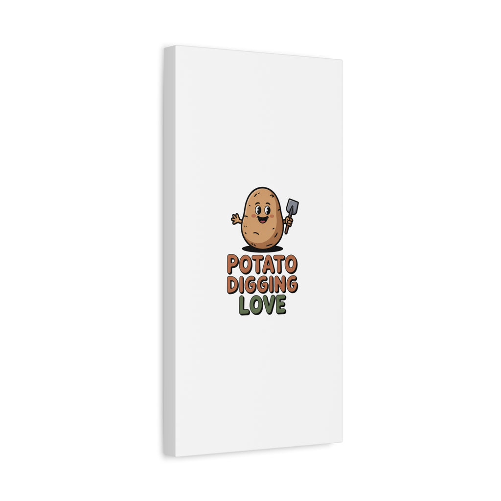 Potato Digging Love Canvas Print