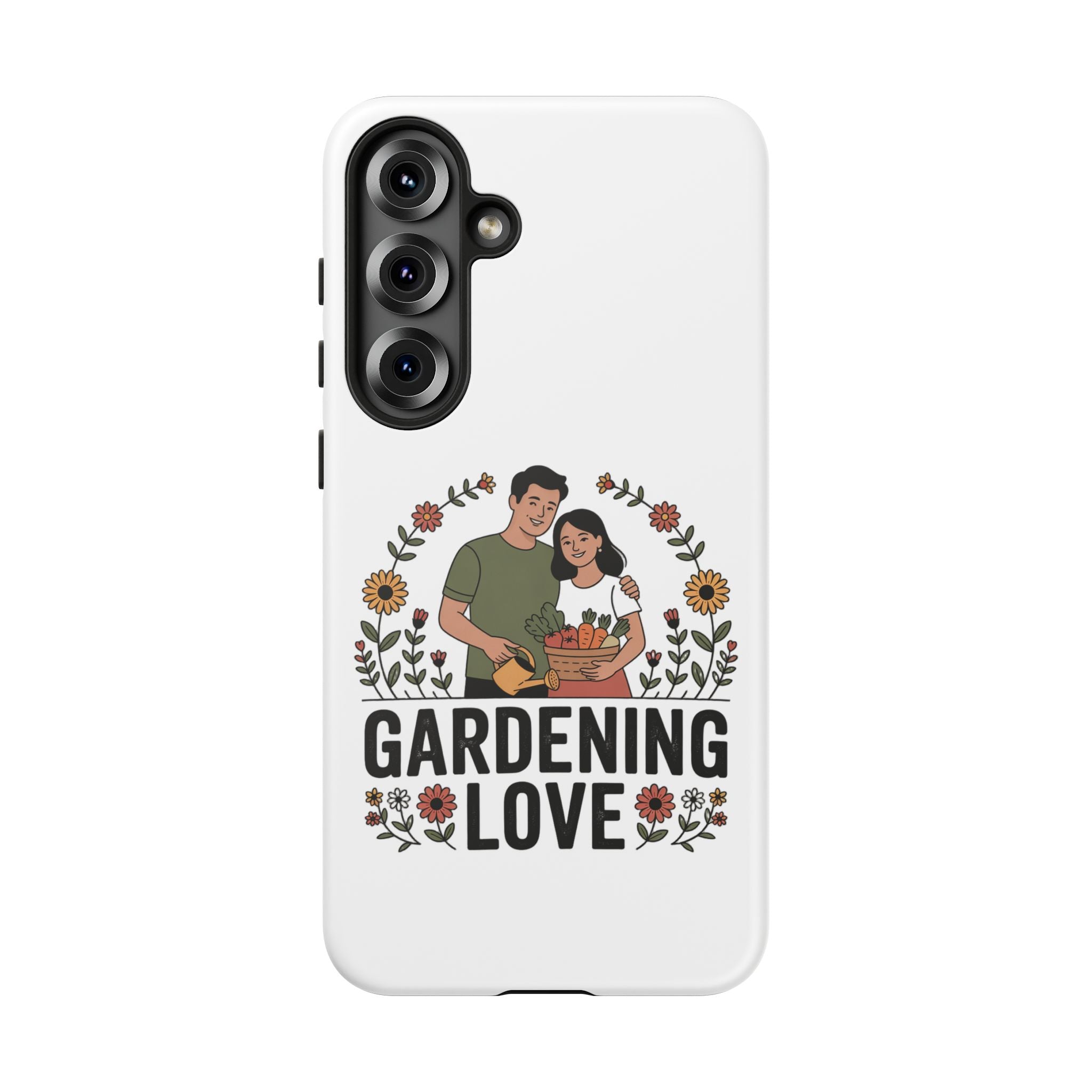Gardening Love Phone Case — Floral Couple Protective Phone Cover