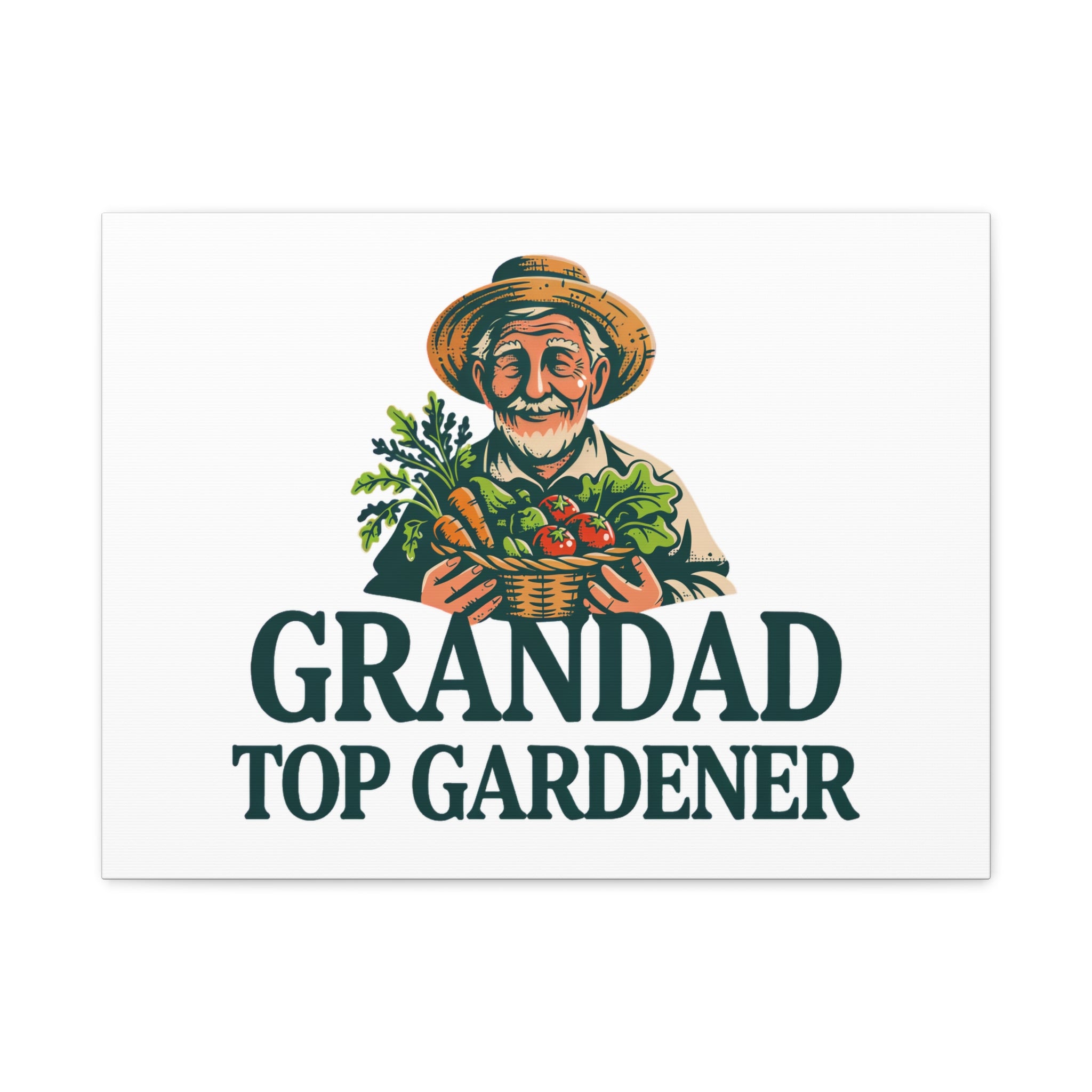 Grandad Top Gardener Canvas – Stretched Matte Wall Art