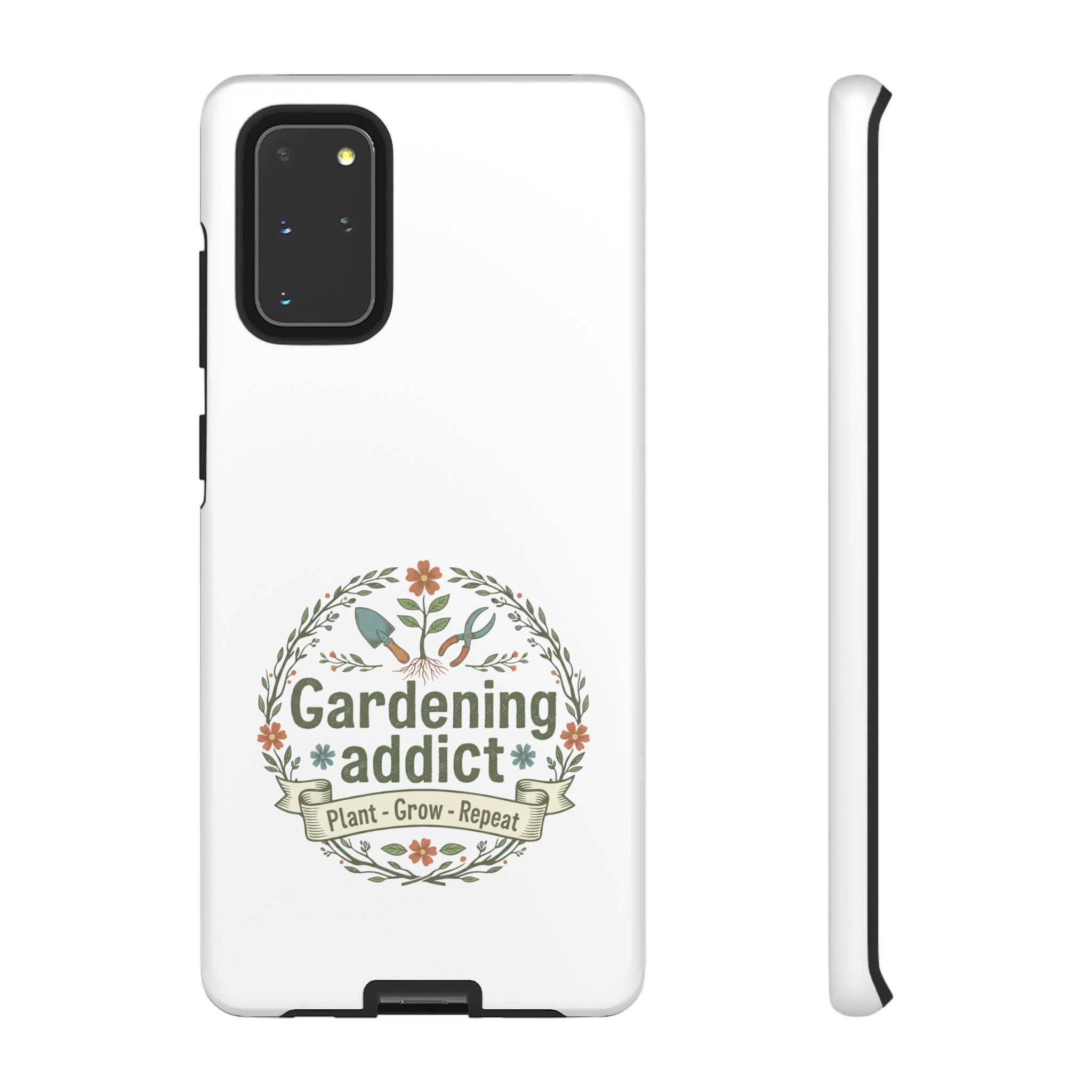 Phone Case — Gardening Addict "Plant • Grow • Repeat" Floral Garden Phone Cover