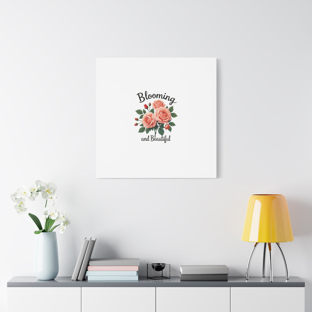 Blooming and Beautiful Rose Bouquet Canvas Wall Art