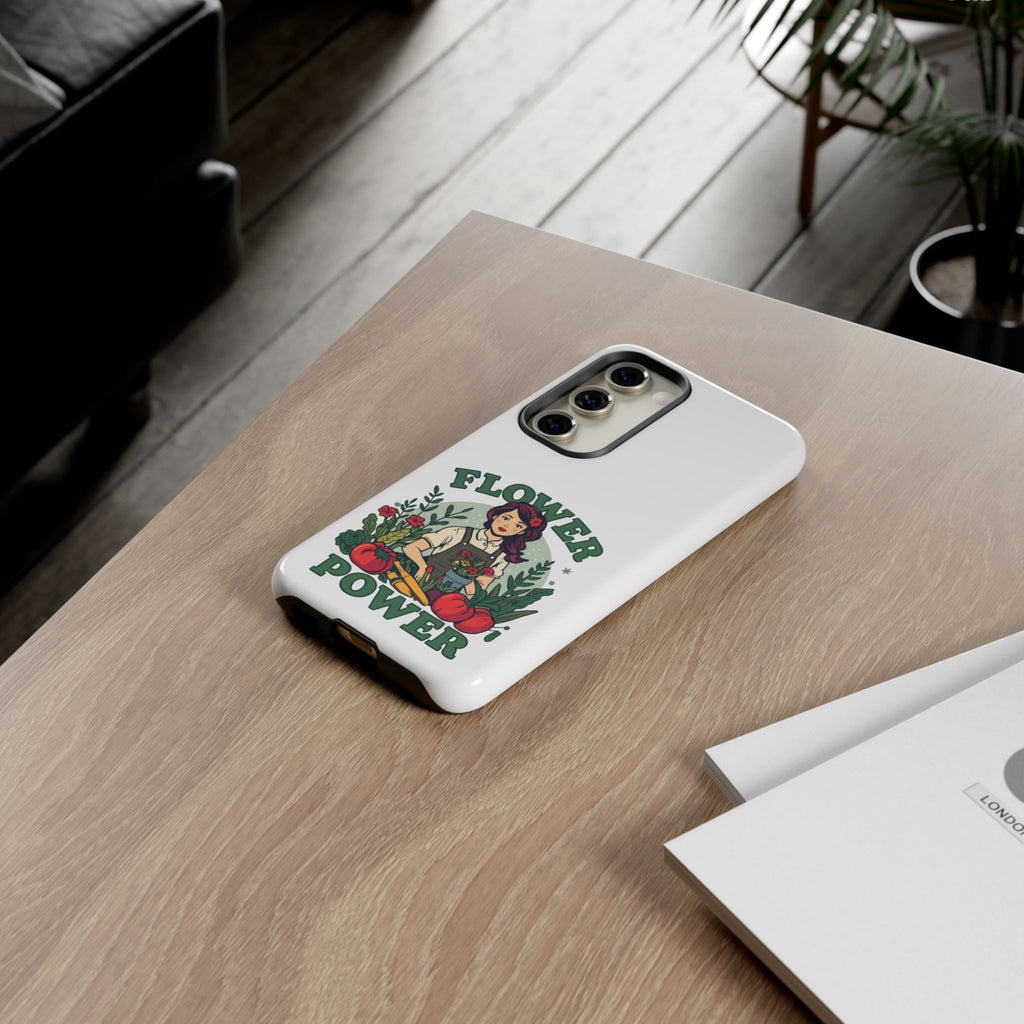 Phone Case - 'Flower Power' Retro Gardener Floral Protective Case