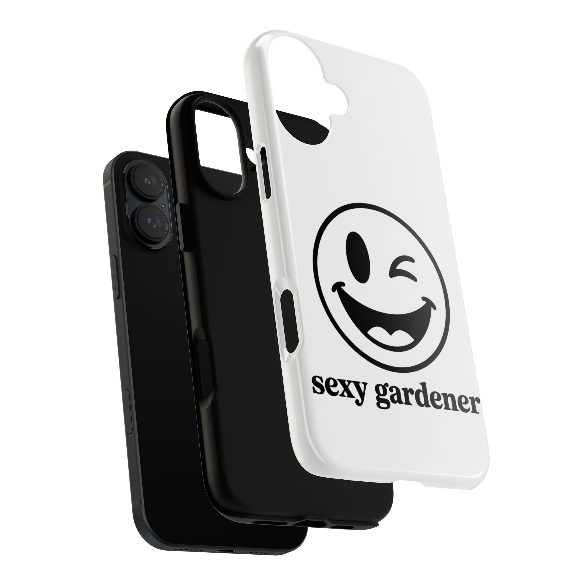 Phone Case — Winking Smiley “sexy gardener” Graphic