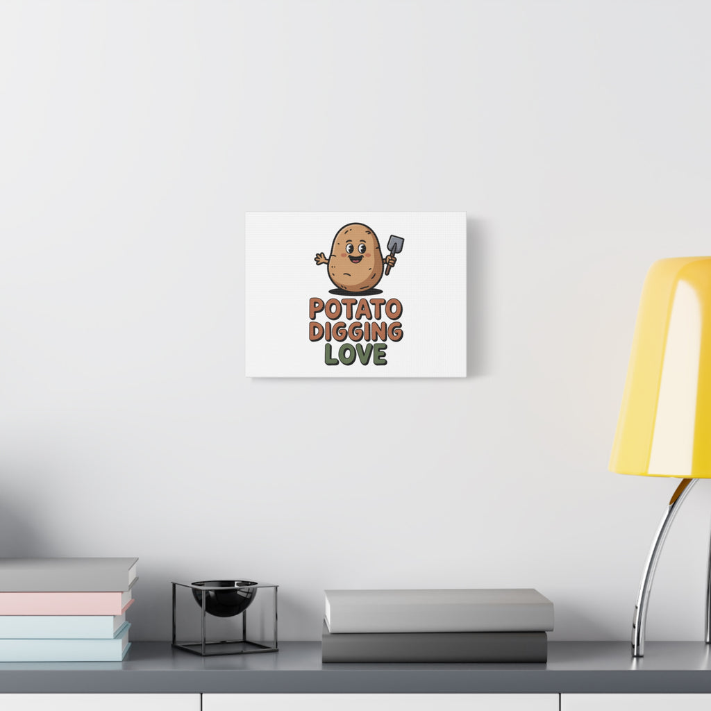 Potato Digging Love Canvas Print