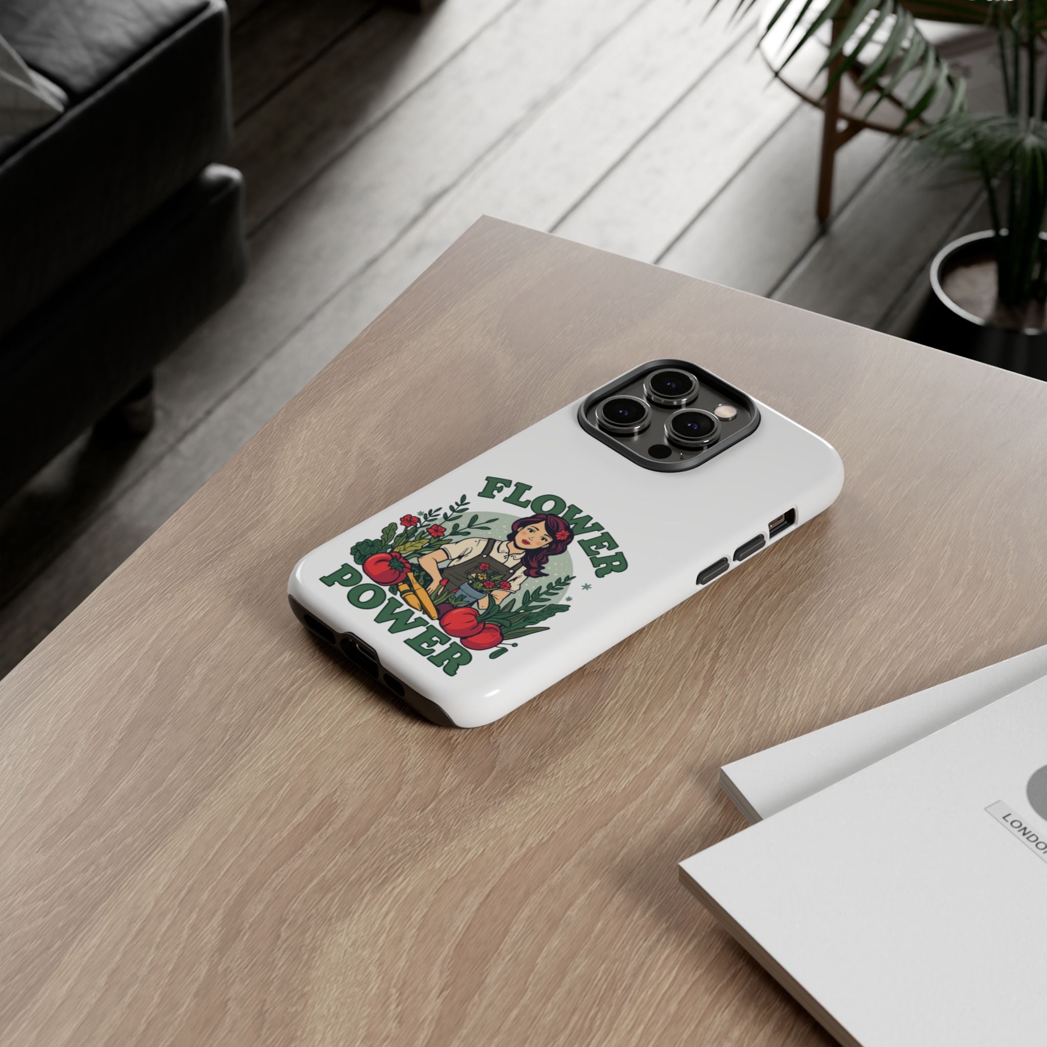 Phone Case - 'Flower Power' Retro Gardener Floral Protective Case