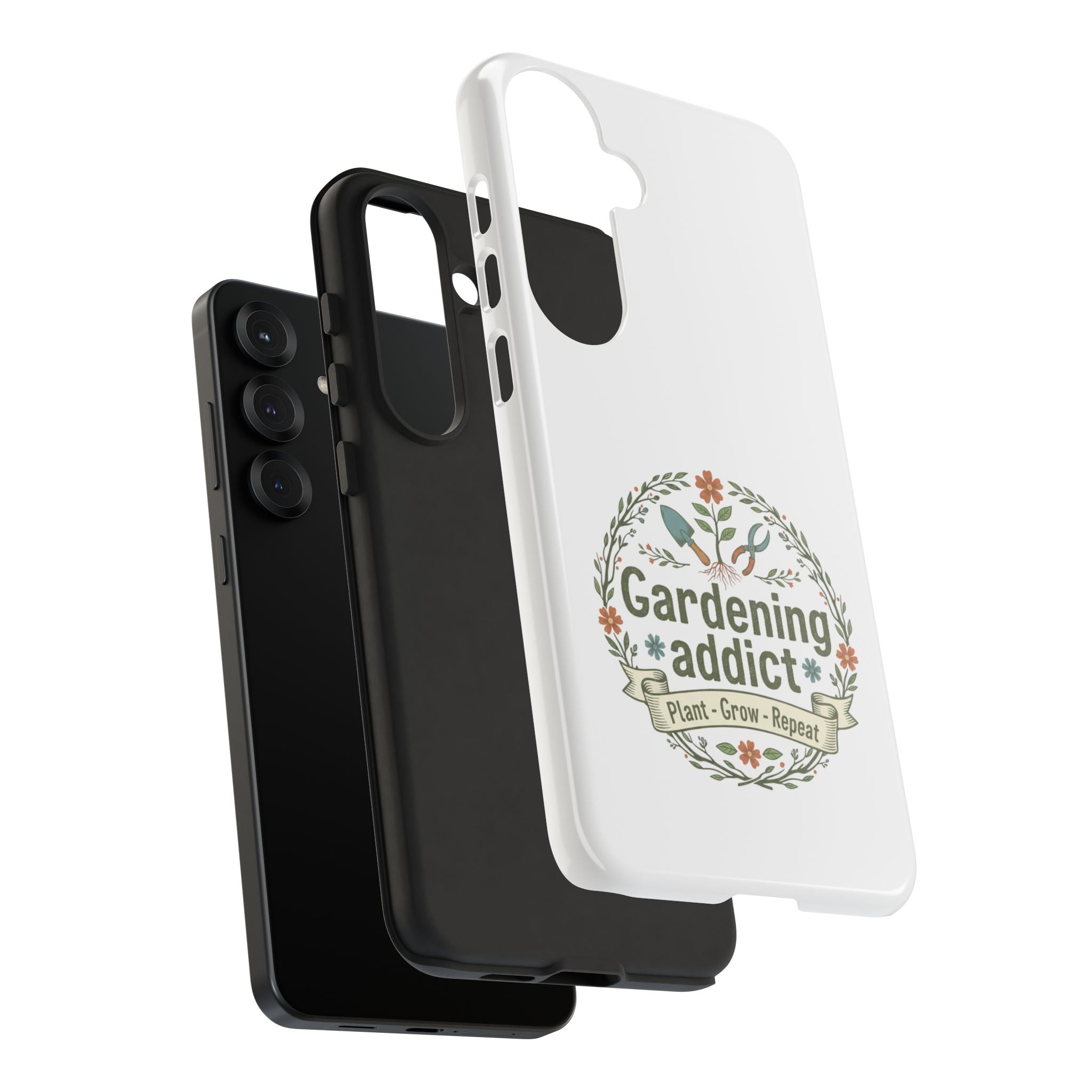Phone Case — Gardening Addict "Plant • Grow • Repeat" Floral Garden Phone Cover