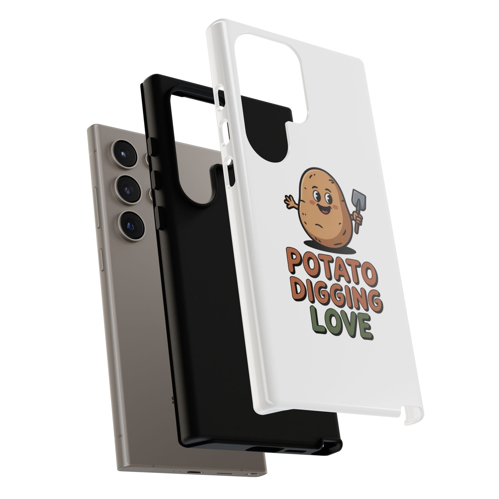 Phone Case — "Potato Digging Love" Cute Gardening Cartoon Protective Cover