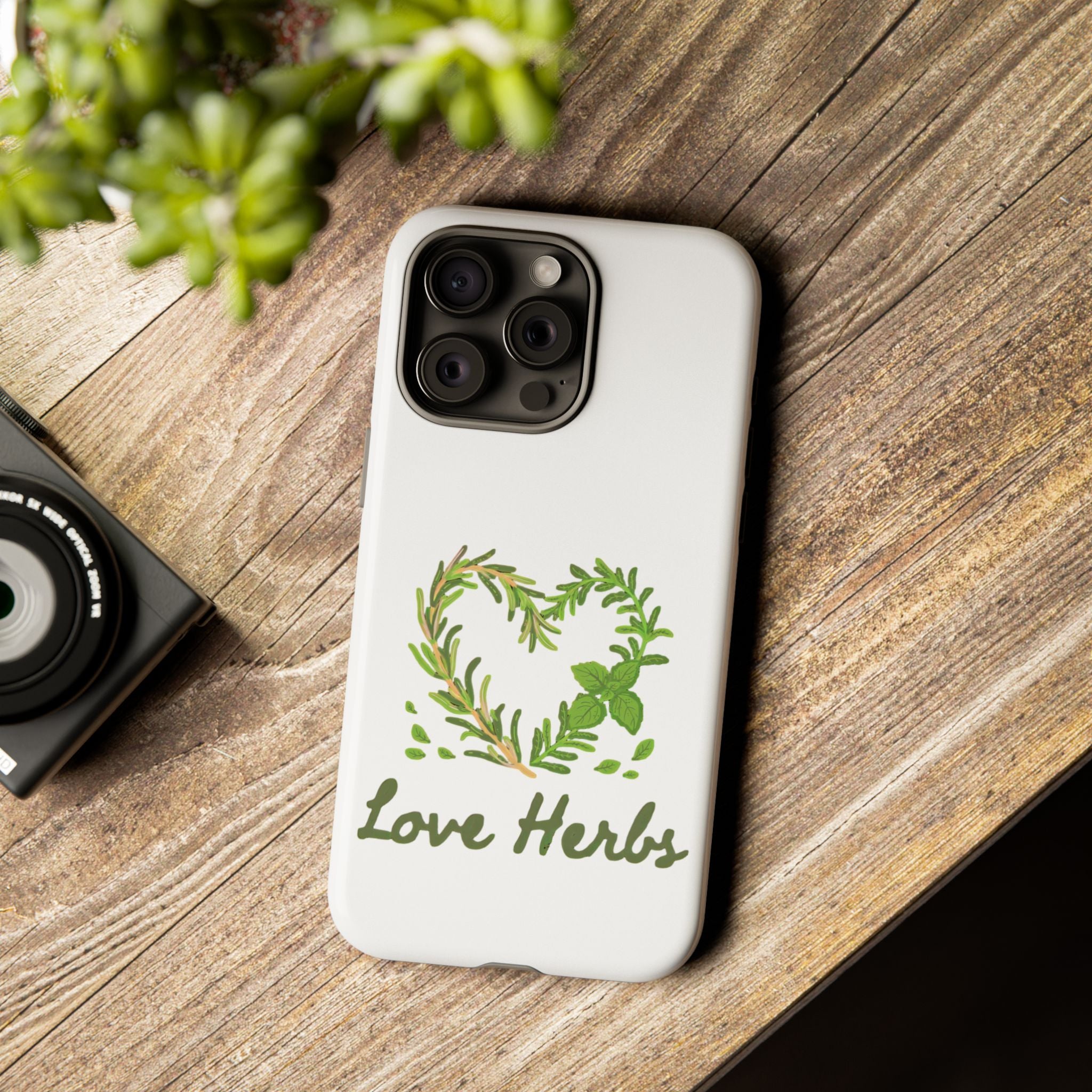 Herb Heart Phone Case - "Love Herbs" Botanical iPhone Cover