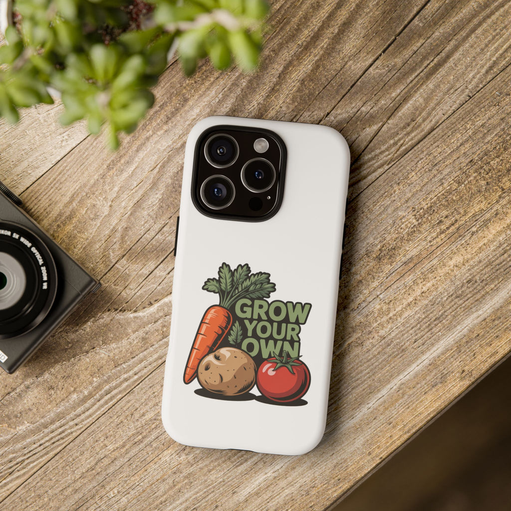 Grow Your Own Vegetables Phone Case — Gardening Carrot Potato Tomato Design