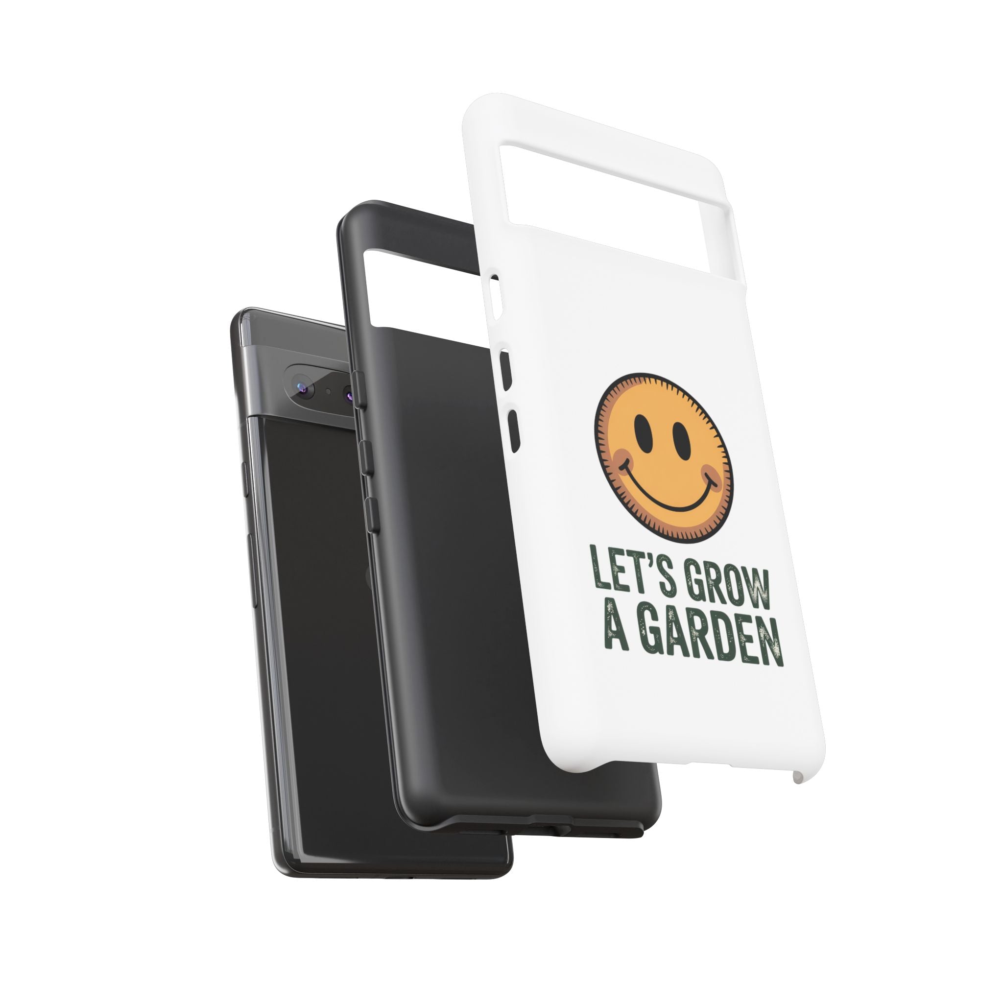 Phone Case — "Let's Grow a Garden" Smiley Plant Lover Protective Case