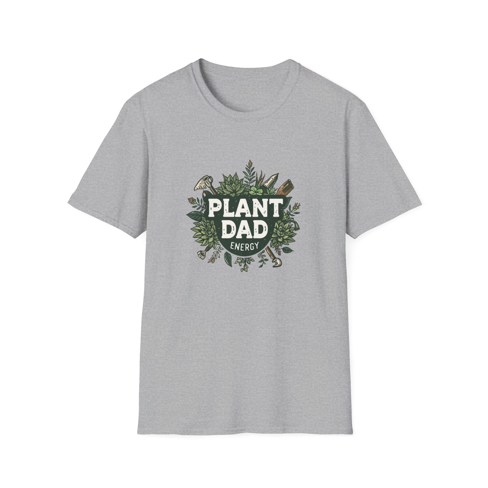 Plant Dad T-Shirt — Funny Gardener Shirt with Botanical Tools