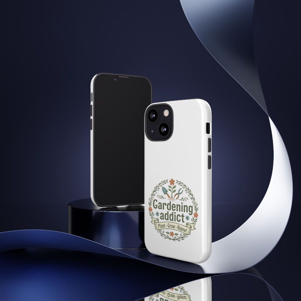 Phone Case — Gardening Addict "Plant • Grow • Repeat" Floral Garden Phone Cover