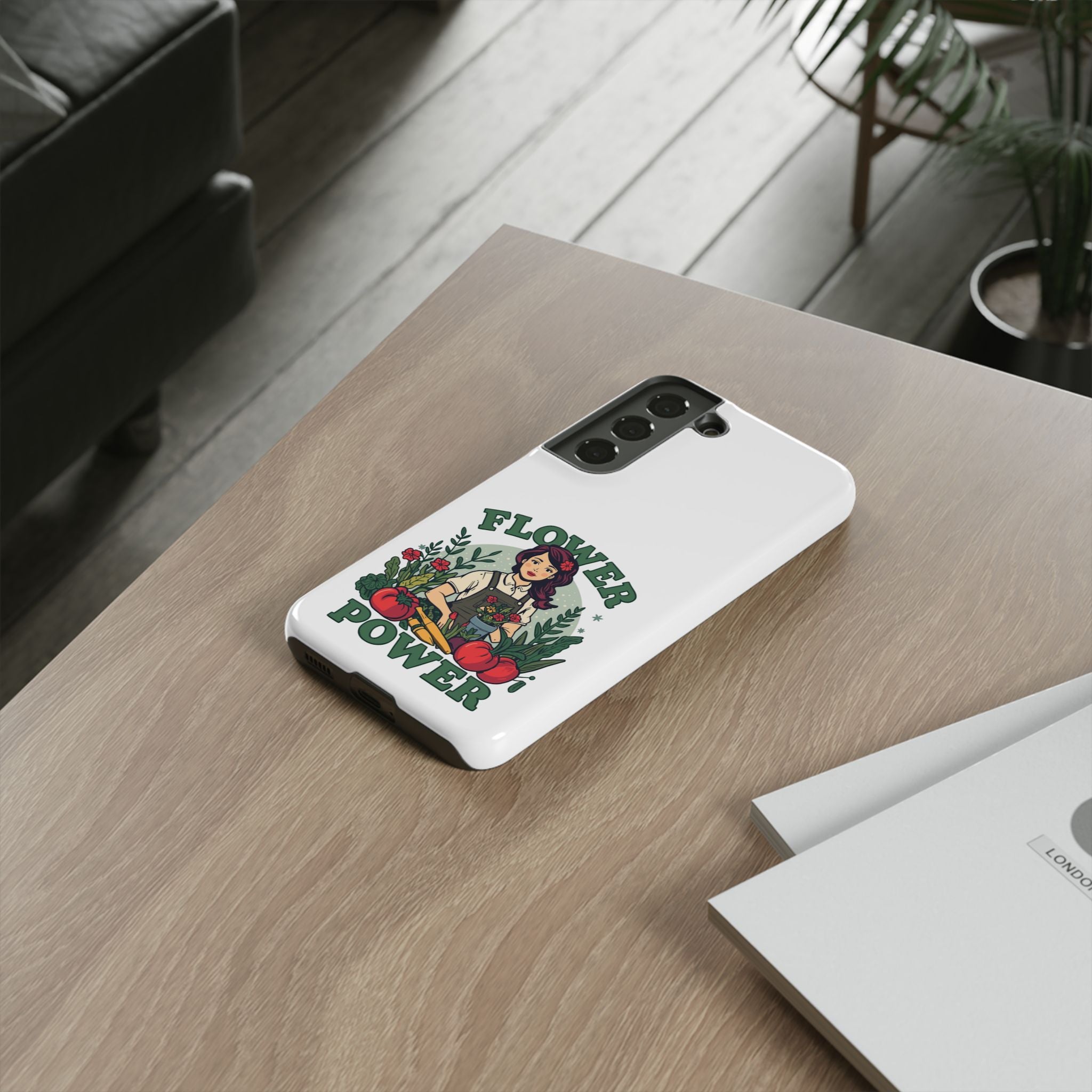 Phone Case - 'Flower Power' Retro Gardener Floral Protective Case