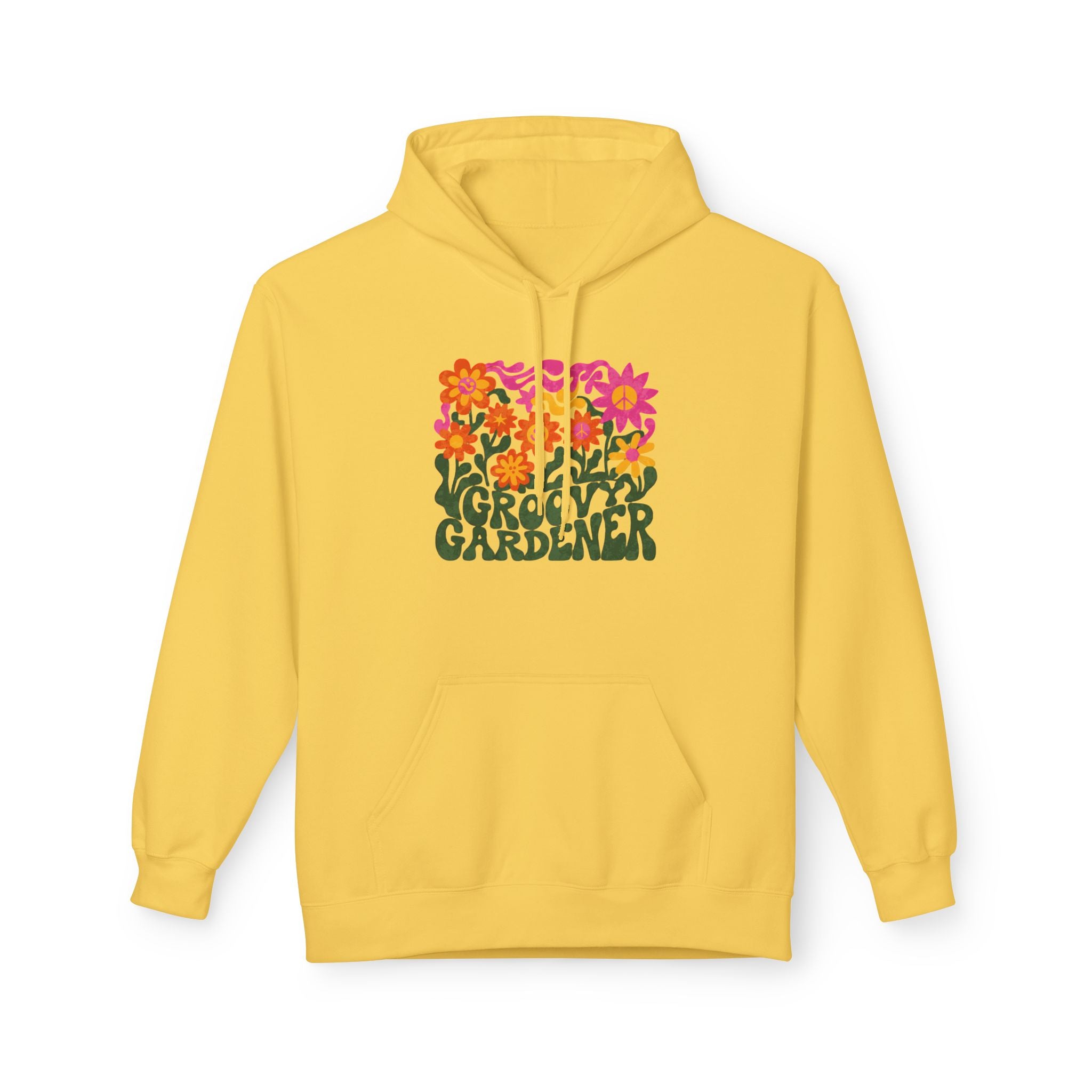 Gardener Hoodie – Retro Floral “Groovy Gardener” Pullover