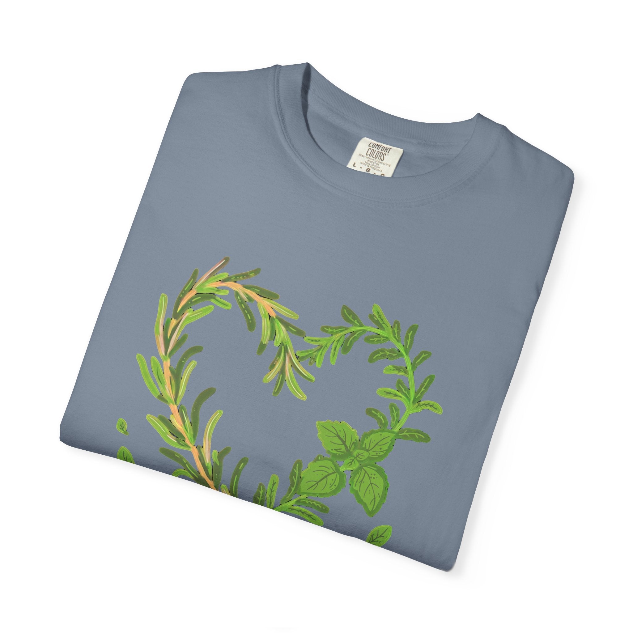 Herb Heart T-Shirt — "Love Herbs" Botanical Garden Tee for Plant Lovers