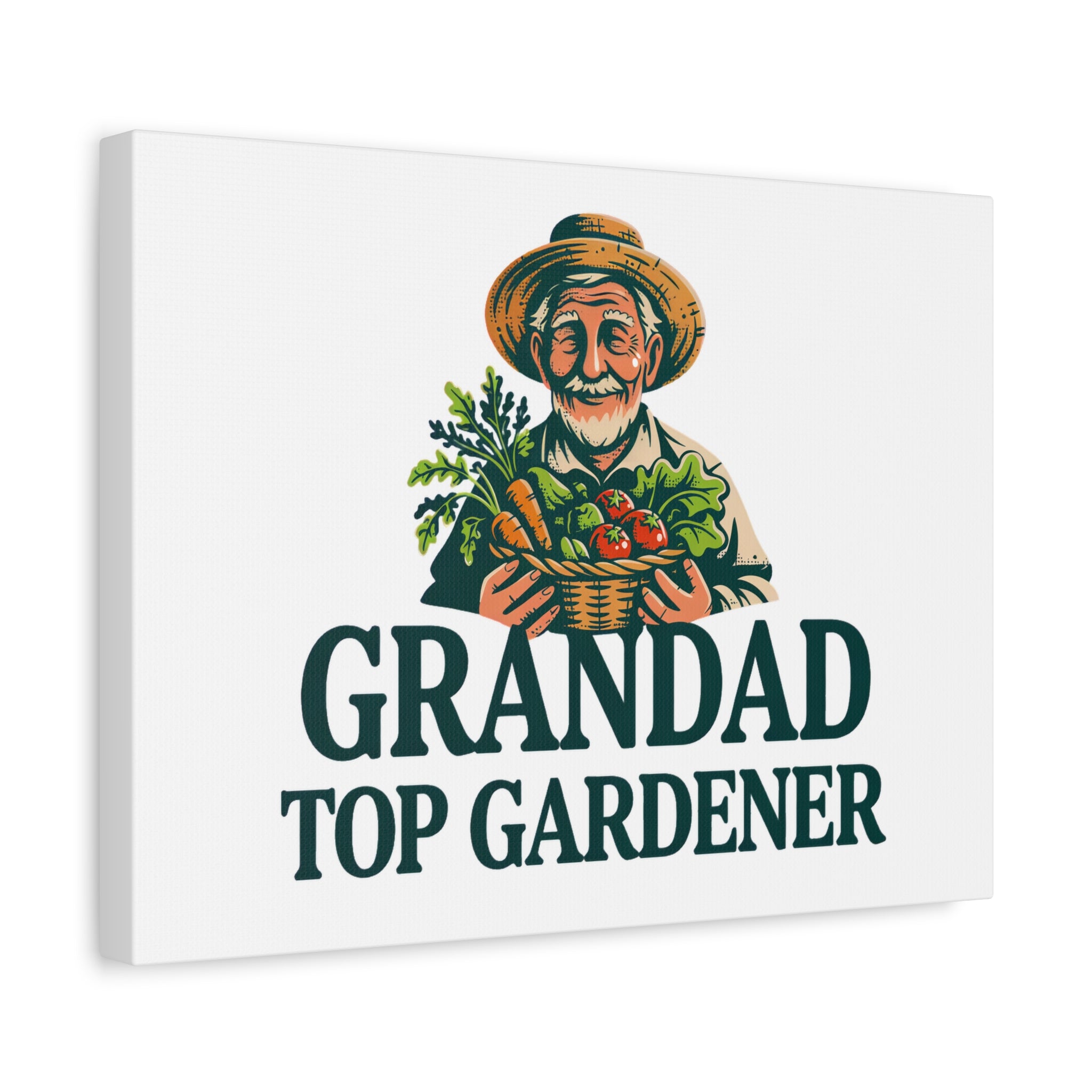 Grandad Top Gardener Canvas – Stretched Matte Wall Art