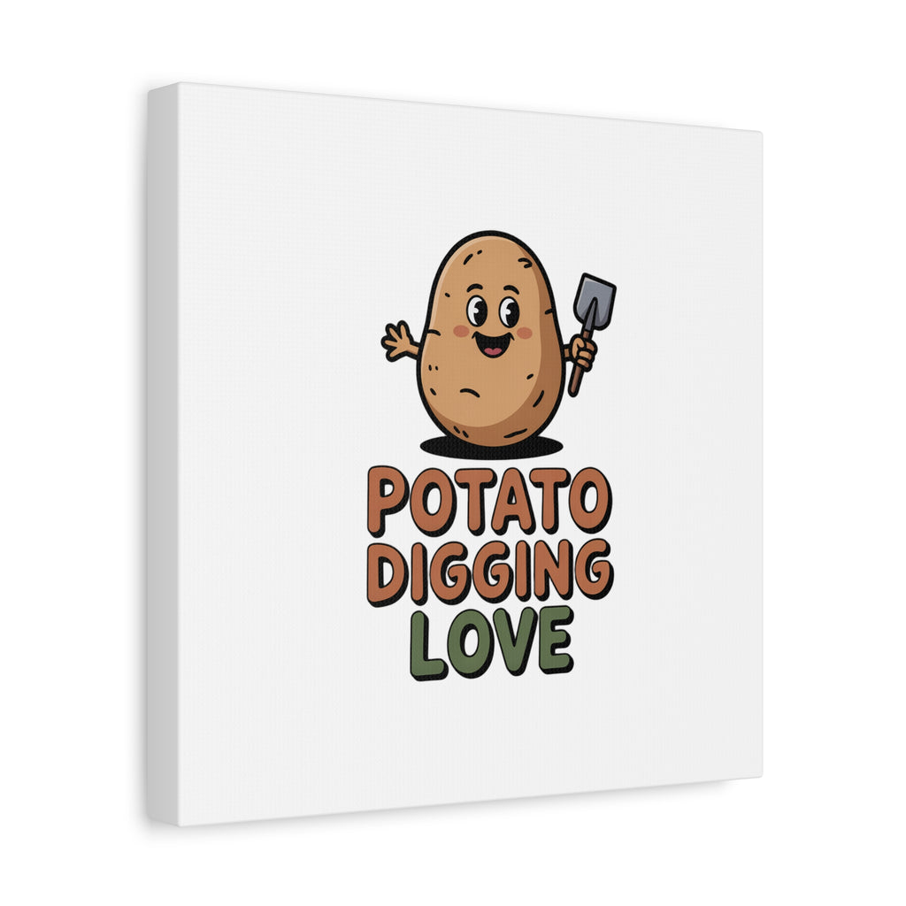 Potato Digging Love Canvas Print