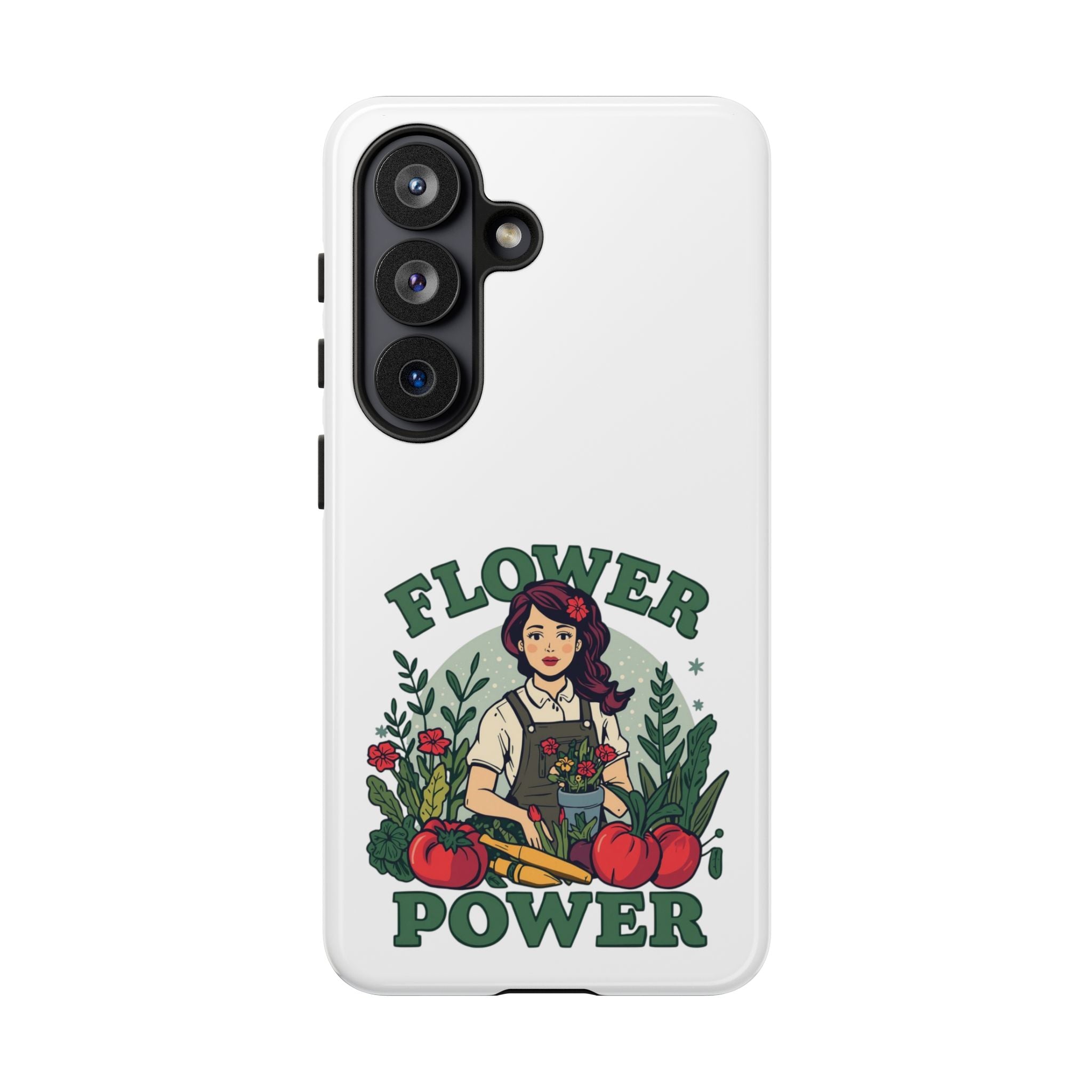 Phone Case - 'Flower Power' Retro Gardener Floral Protective Case