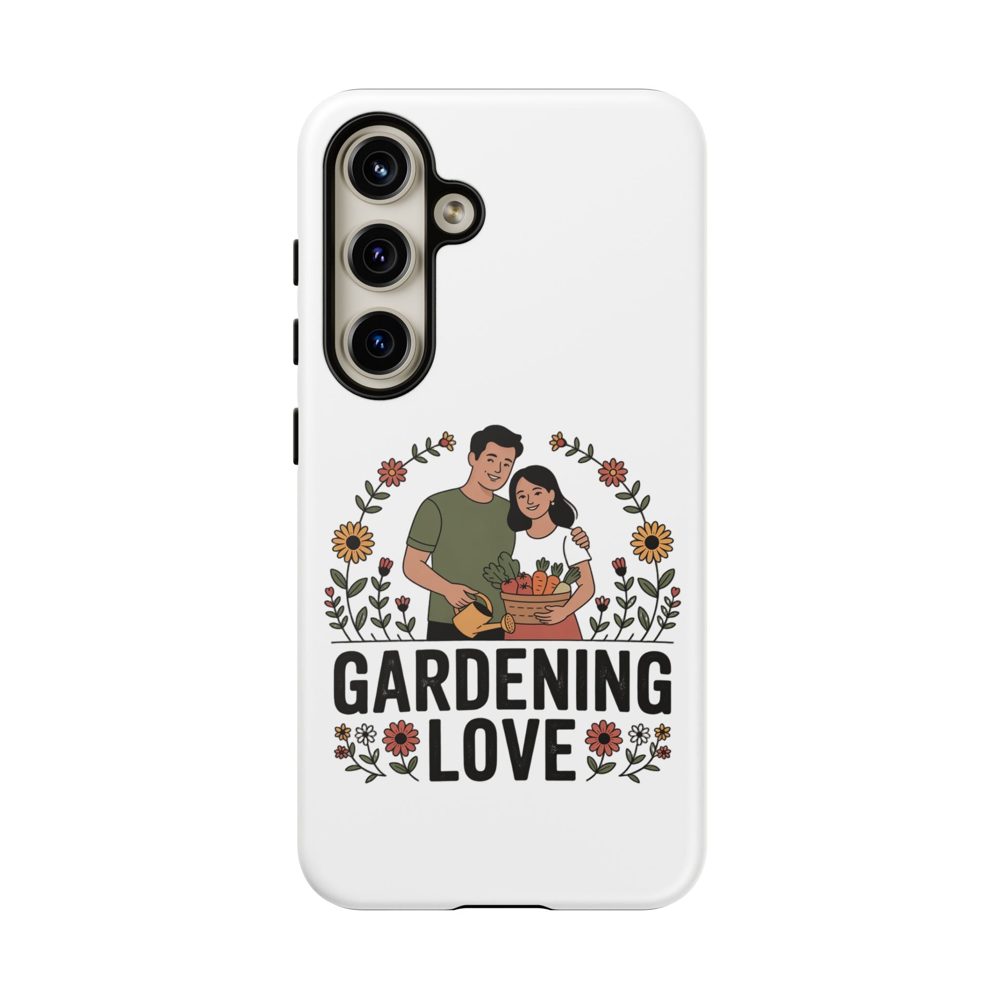 Gardening Love Phone Case — Floral Couple Protective Phone Cover
