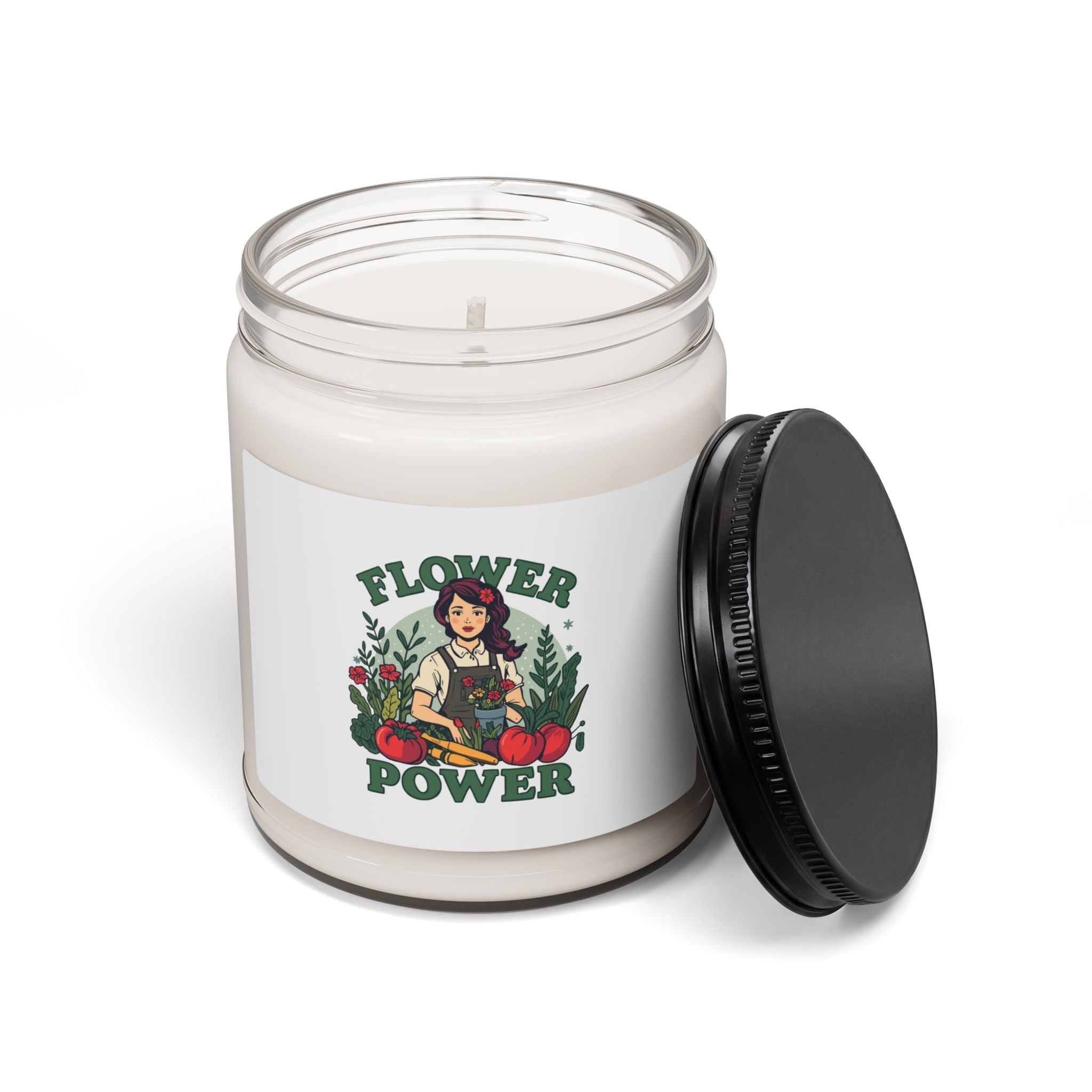 Flower Power Scented Soy Candle — 9oz Botanical Aromatherapy Jar