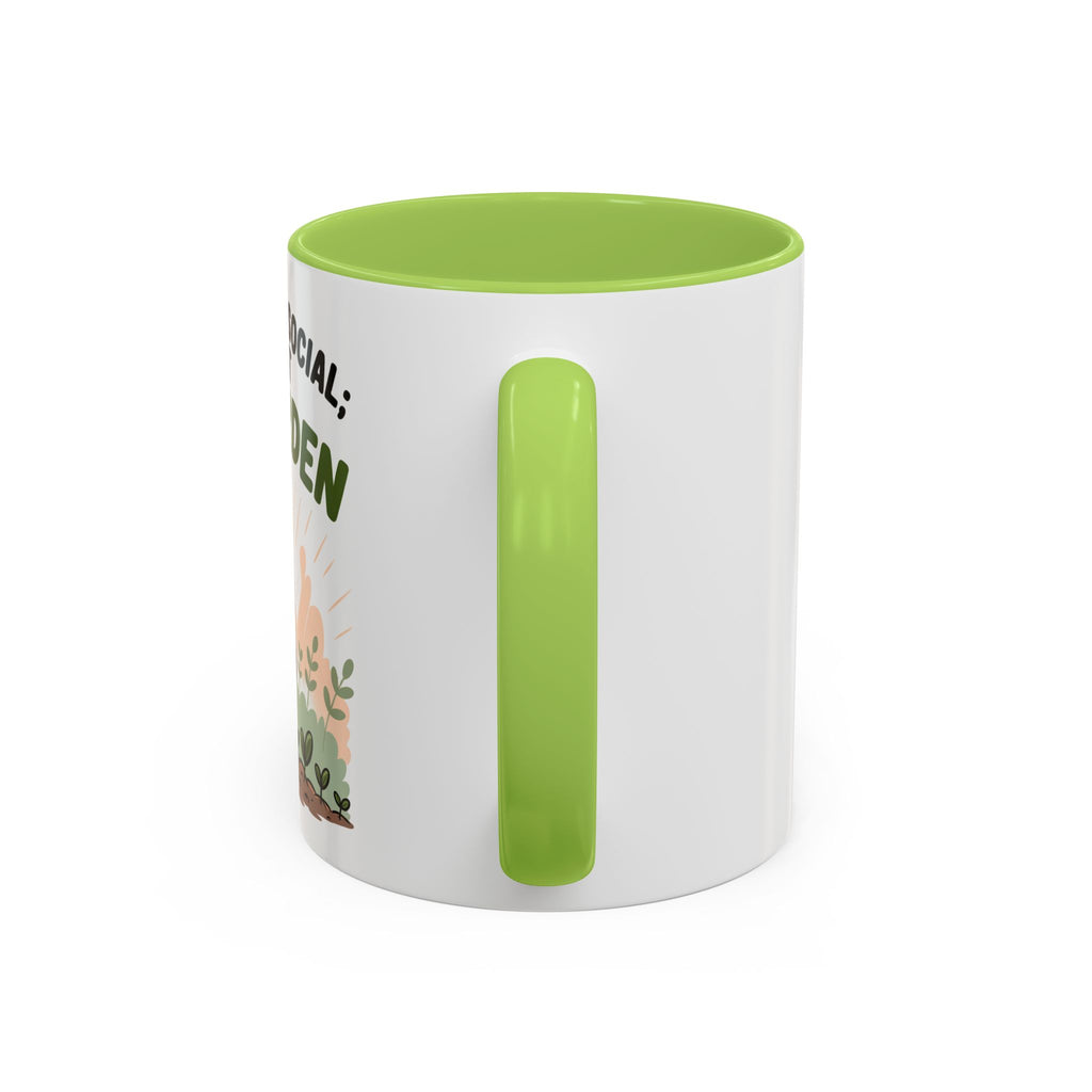 Pro-Garden Coffee Mug – "I'm Not Anti-Social; I'm Just Pro-Garden" Accent Mug