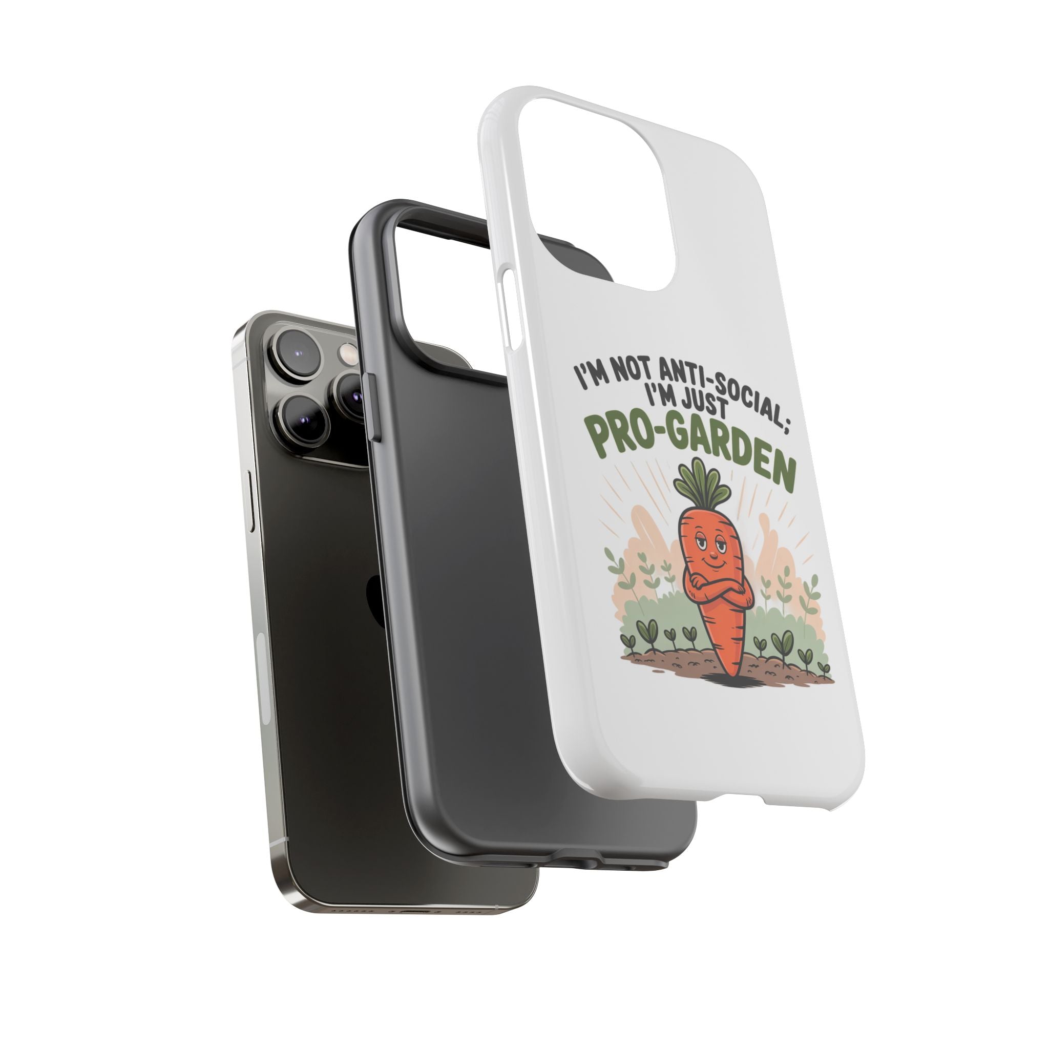 Pro-Garden Carrot Phone Case — “I’m Not Anti-Social, I’m Just Pro-Garden”