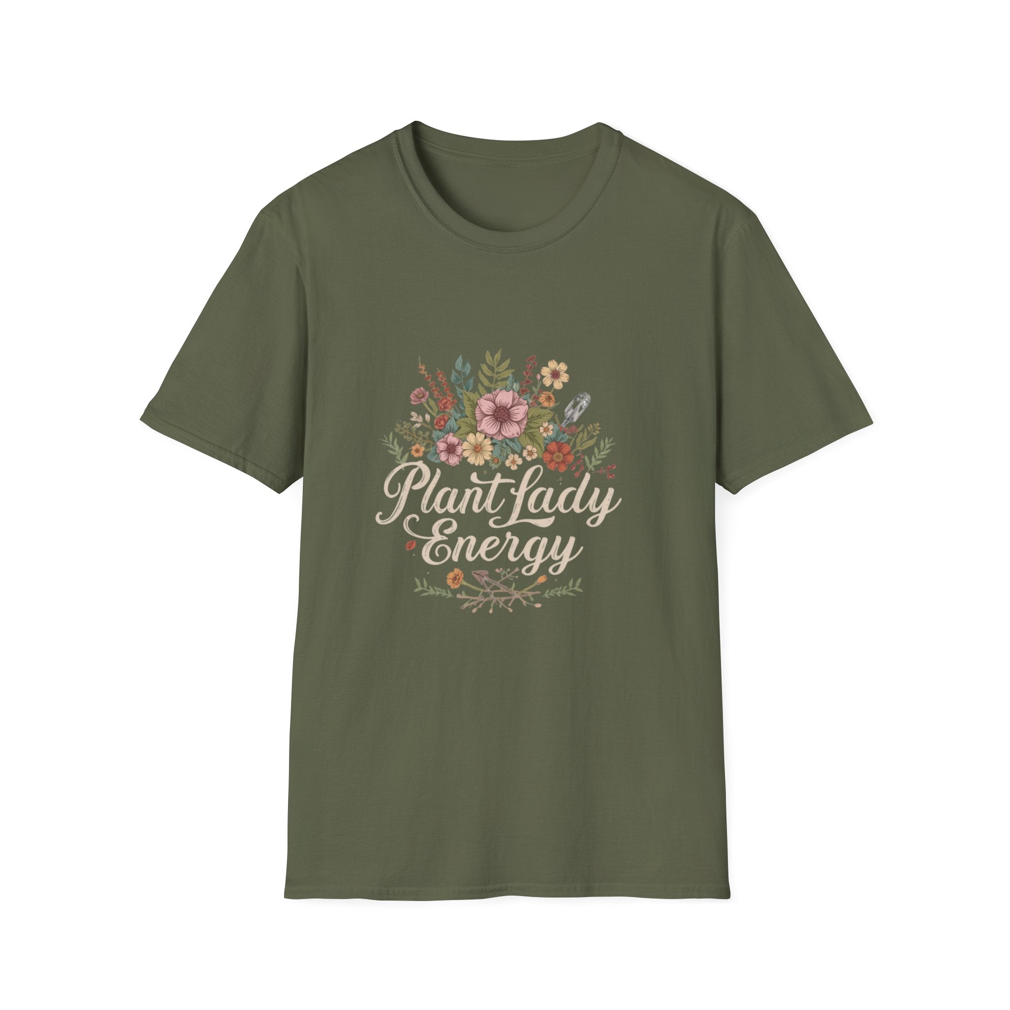 Delicate Floral T-Shirt - “Plant Lady Energy"