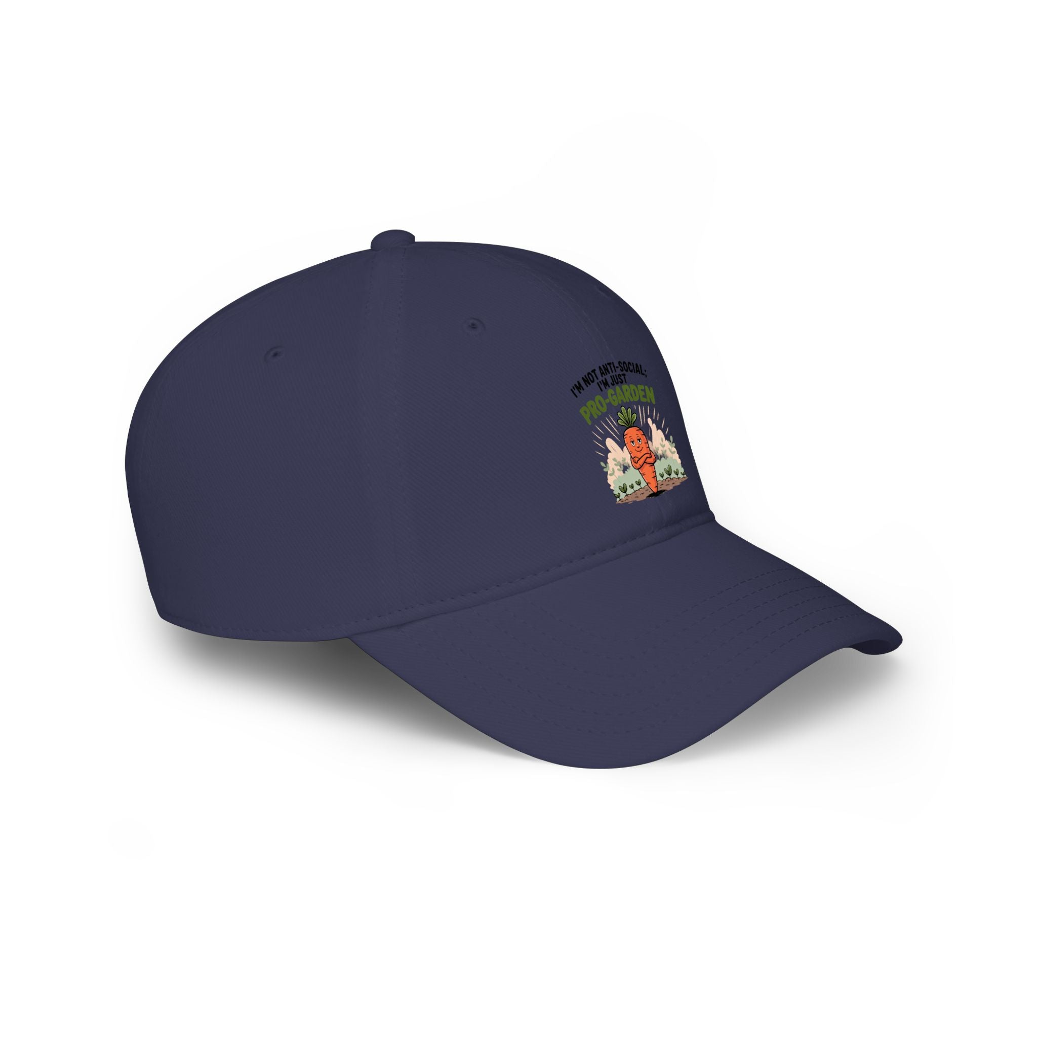 Low Profile Baseball Cap – “I’m Not Anti-Social, I’m Just Plant Obsessed” Cute Cactus Graphic Hat
