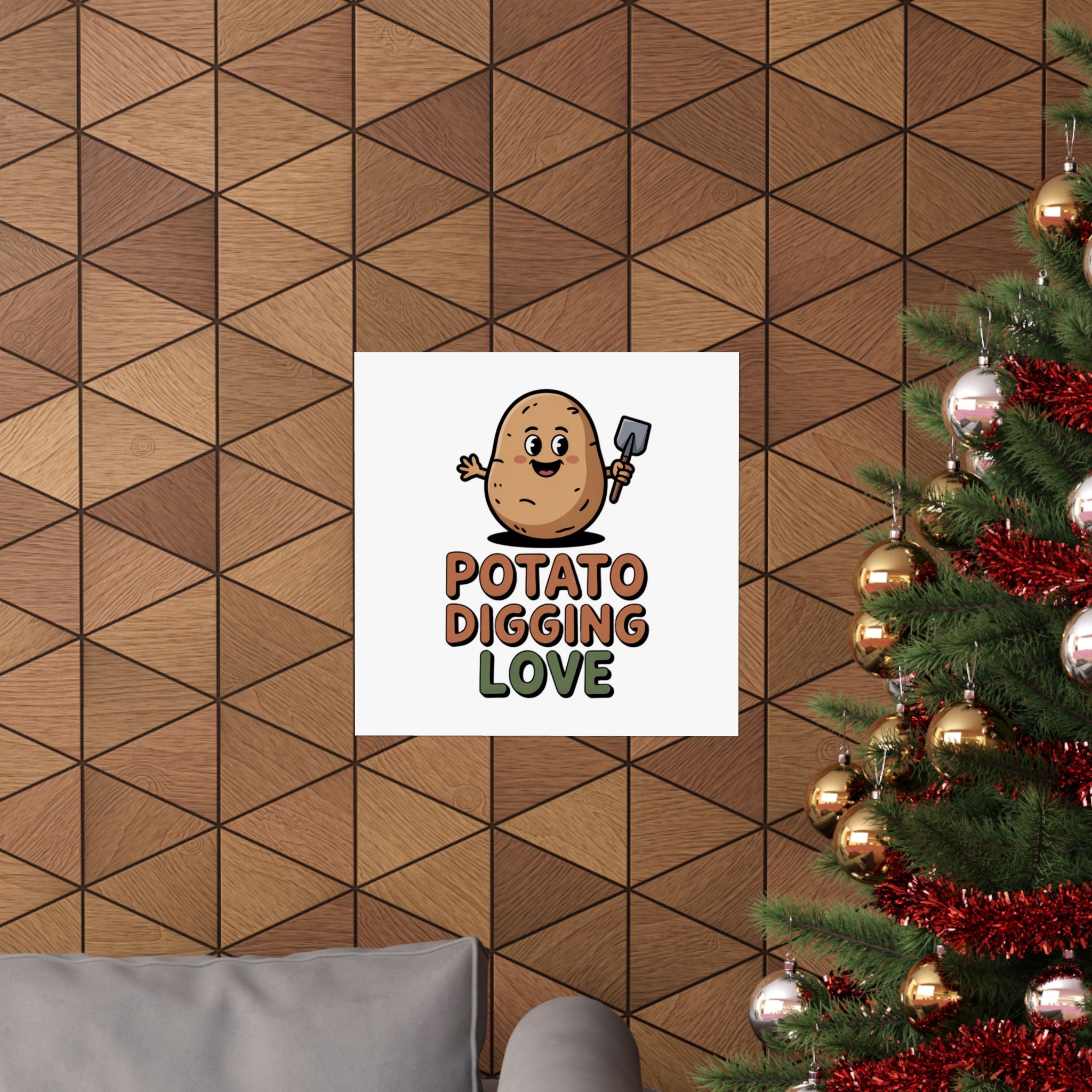 Potato Digging Love Poster — Cute Gardening Wall Art for Gardeners & Veggie Lovers